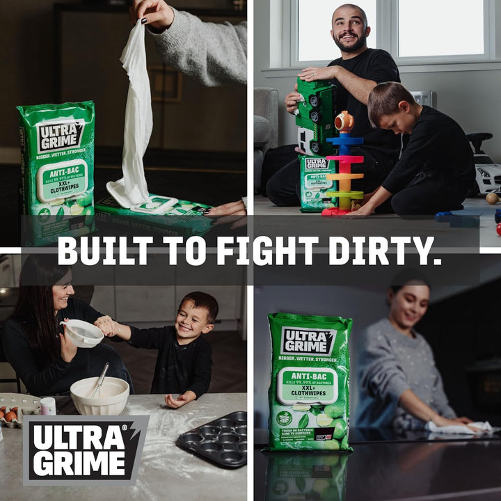 UltraGrime - Multi-Purpose Anti-Bacterial Cleaning Wipes 80-Pack
