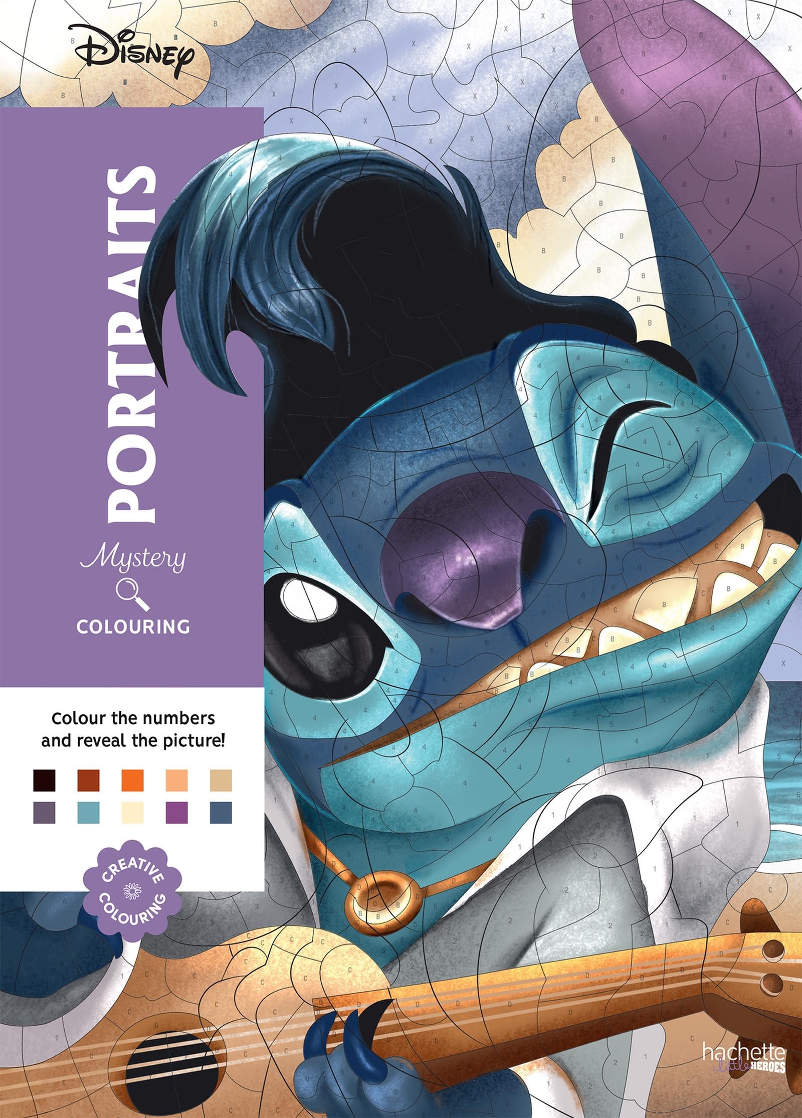 HACHETTE HEROES Mystery Colouring - Portraits: Reveal Iconic Disney Characters | 128 Pages | English 1