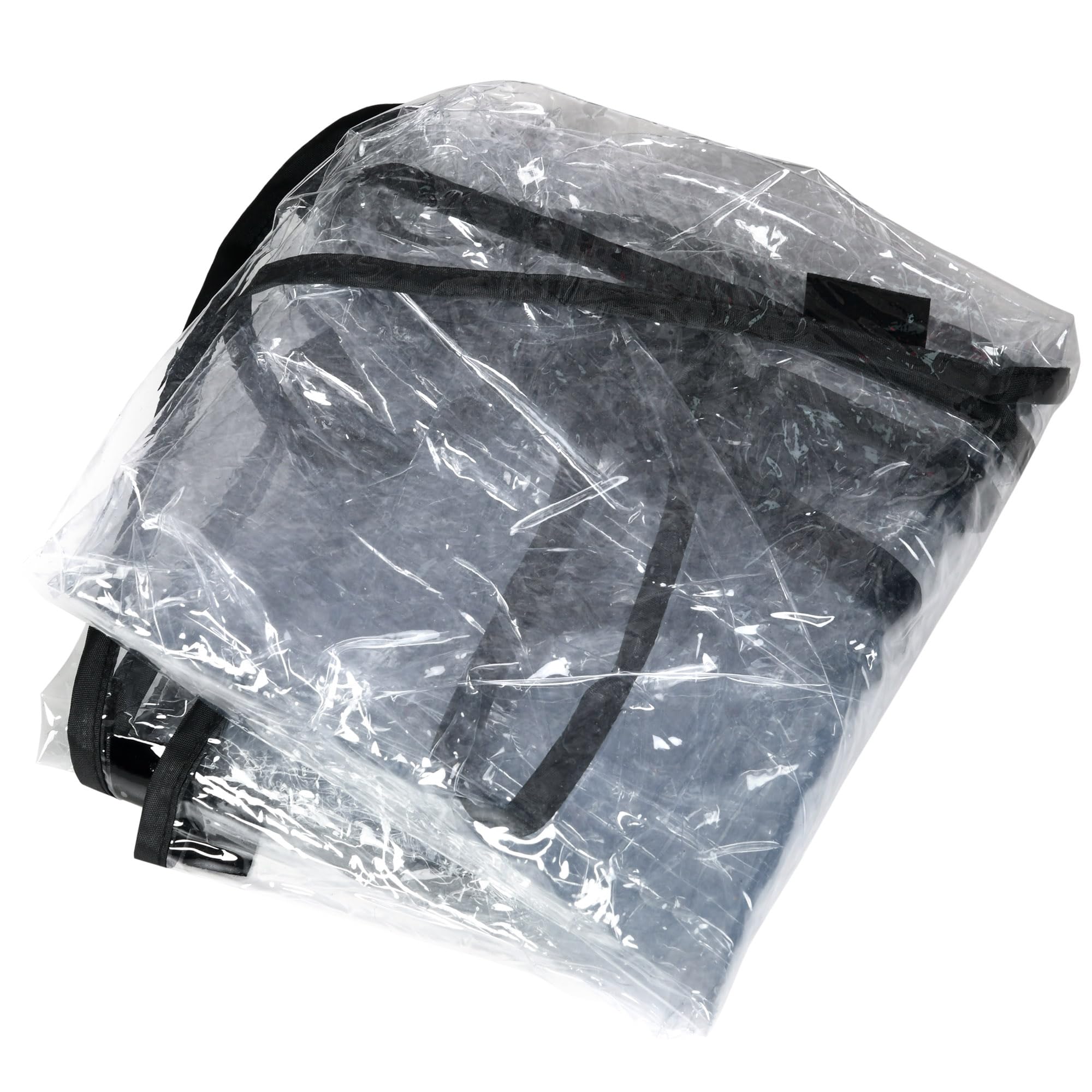 PawHut Dog Stroller Rain Cover - Transparent Plastic | Foldable | Rear Entry 6