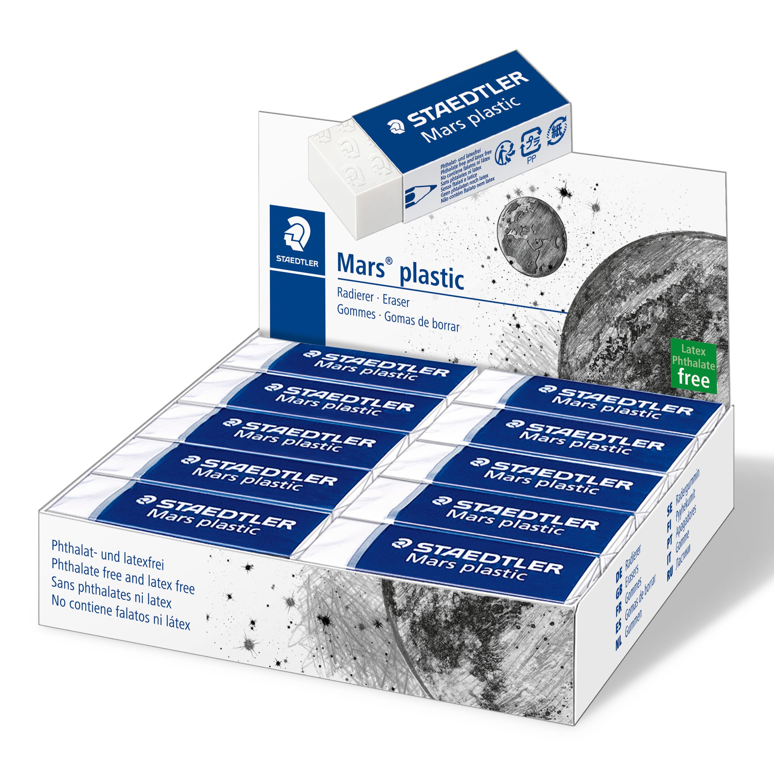 STAEDTLER Mars Cube Eraser - White, Pack of 20 | Erases Graphite & OHP Pen 1