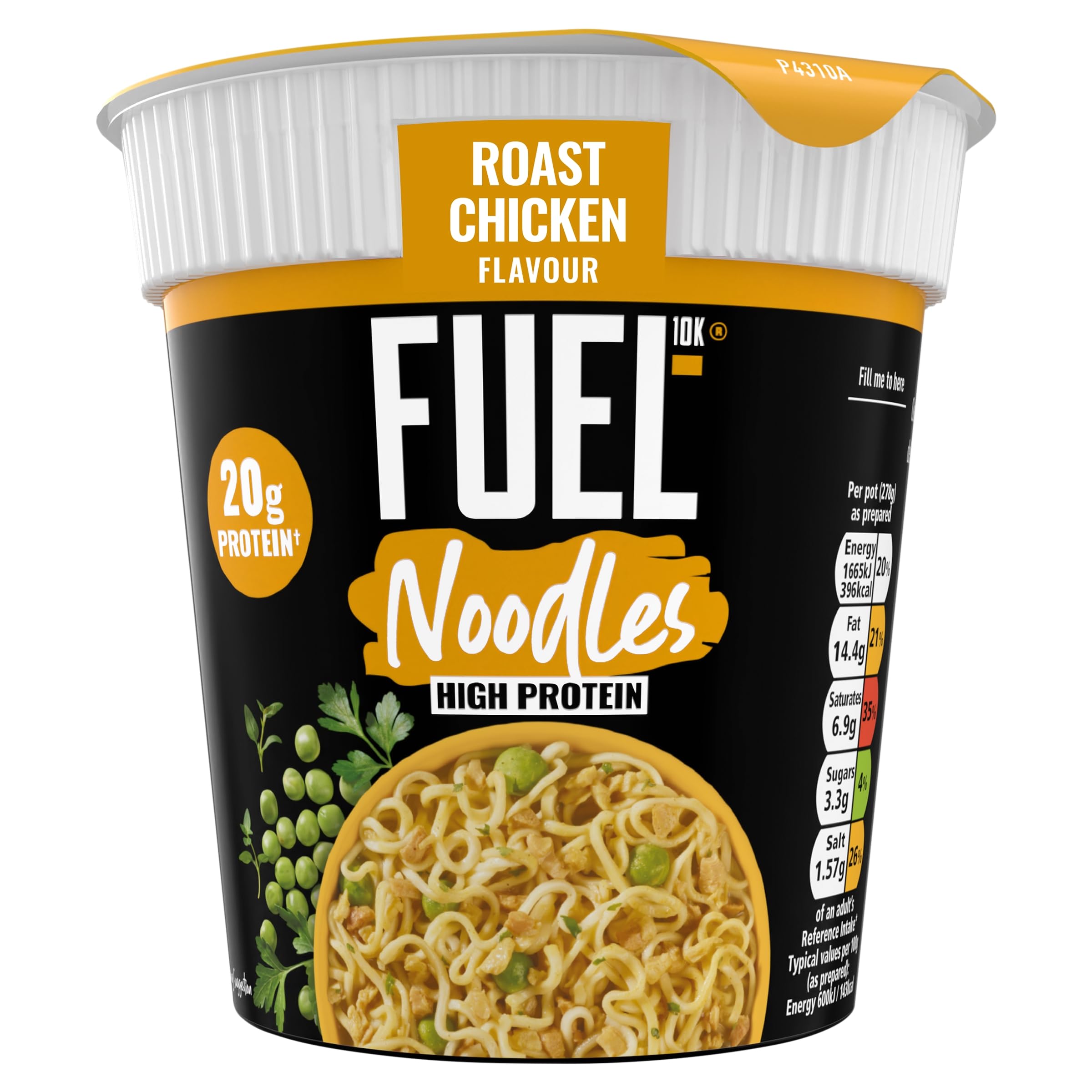 FUEL10K Roast Chicken High Protein Instant Noodles Pot - 20g Protein | Pack of 8 2