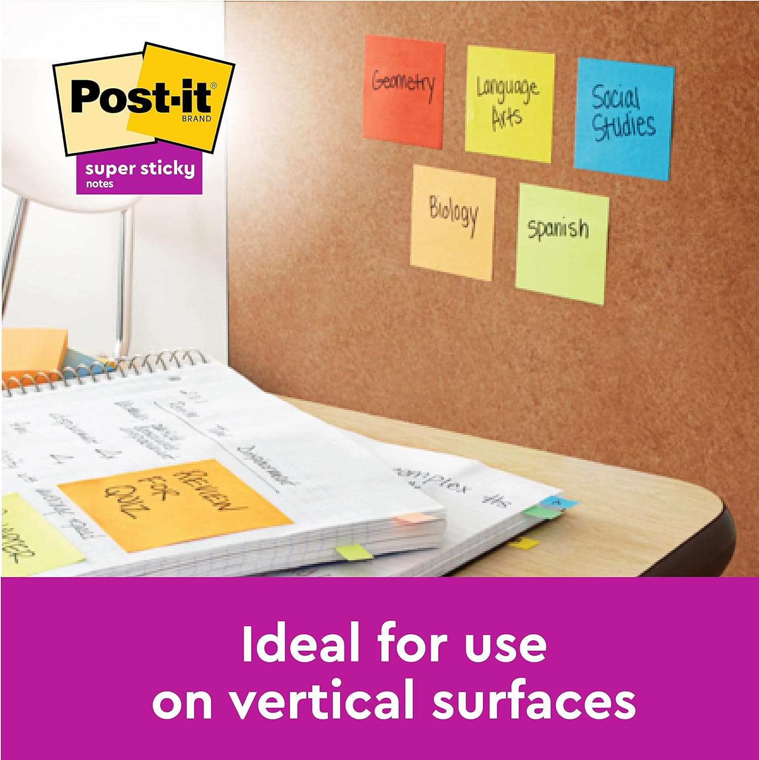 Post-it Super Sticky Notes Playful Color Collection, Pack of 6 Pads, 90 Sheets p 8