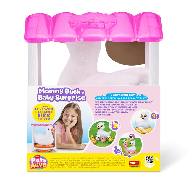 Pets Alive Mama & Baby Surprise - Electronic Duck Playset with Sounds & Waddling Motion