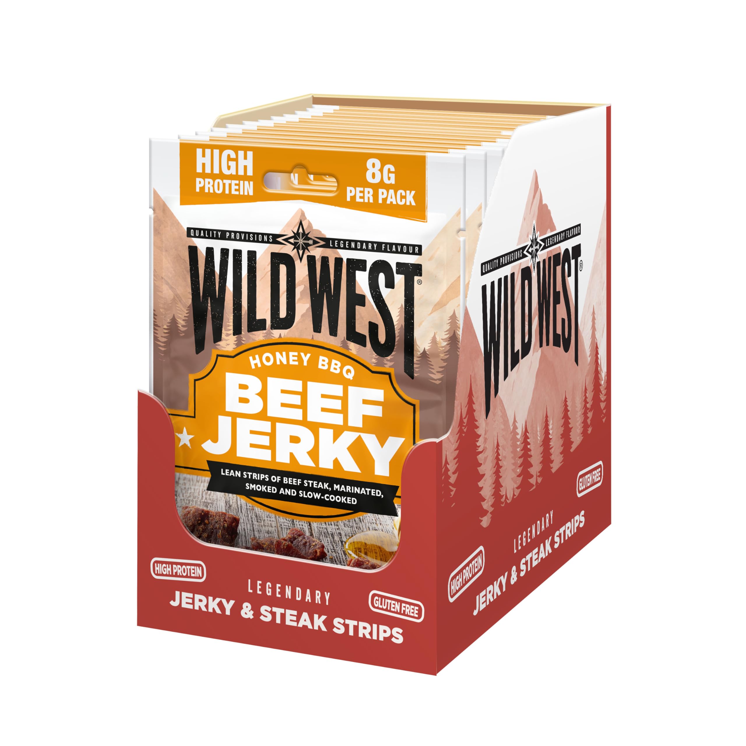 Wild West - Honey BBQ Beef Jerky 25g (Pack of 12) 1