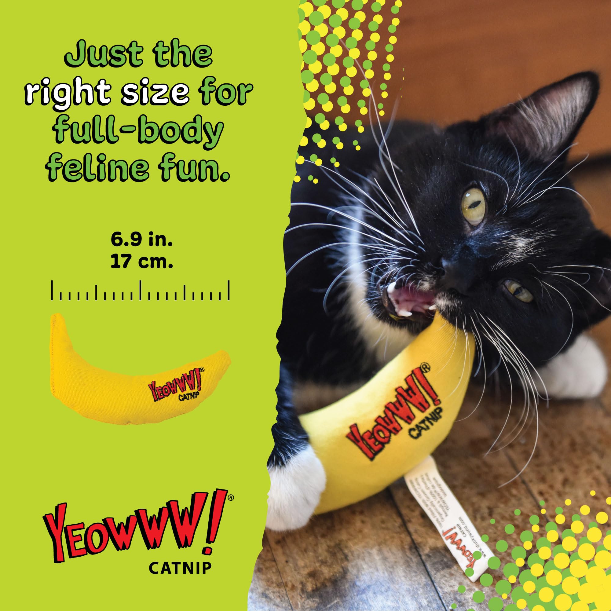 YEOWWW Banana Singles Cat Toy - 100% Organic Catnip | Durable Cotton Twill | Made in USA 5
