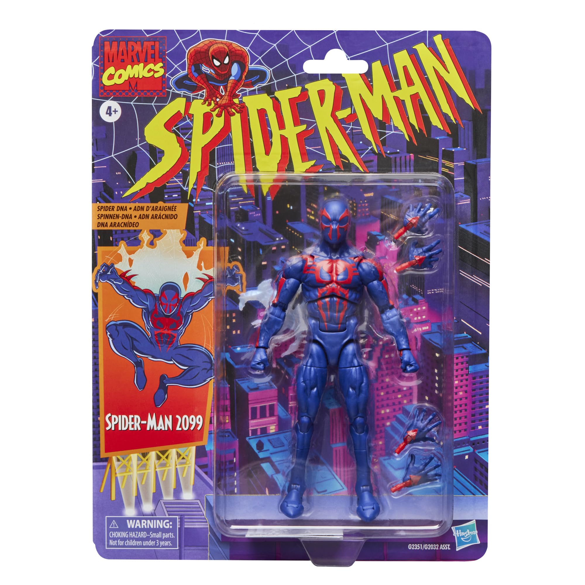 SPIDER-MAN Marvel Legends Series Spider-Man 2099 Retro Cardback Action Figure | 6 Inch 1