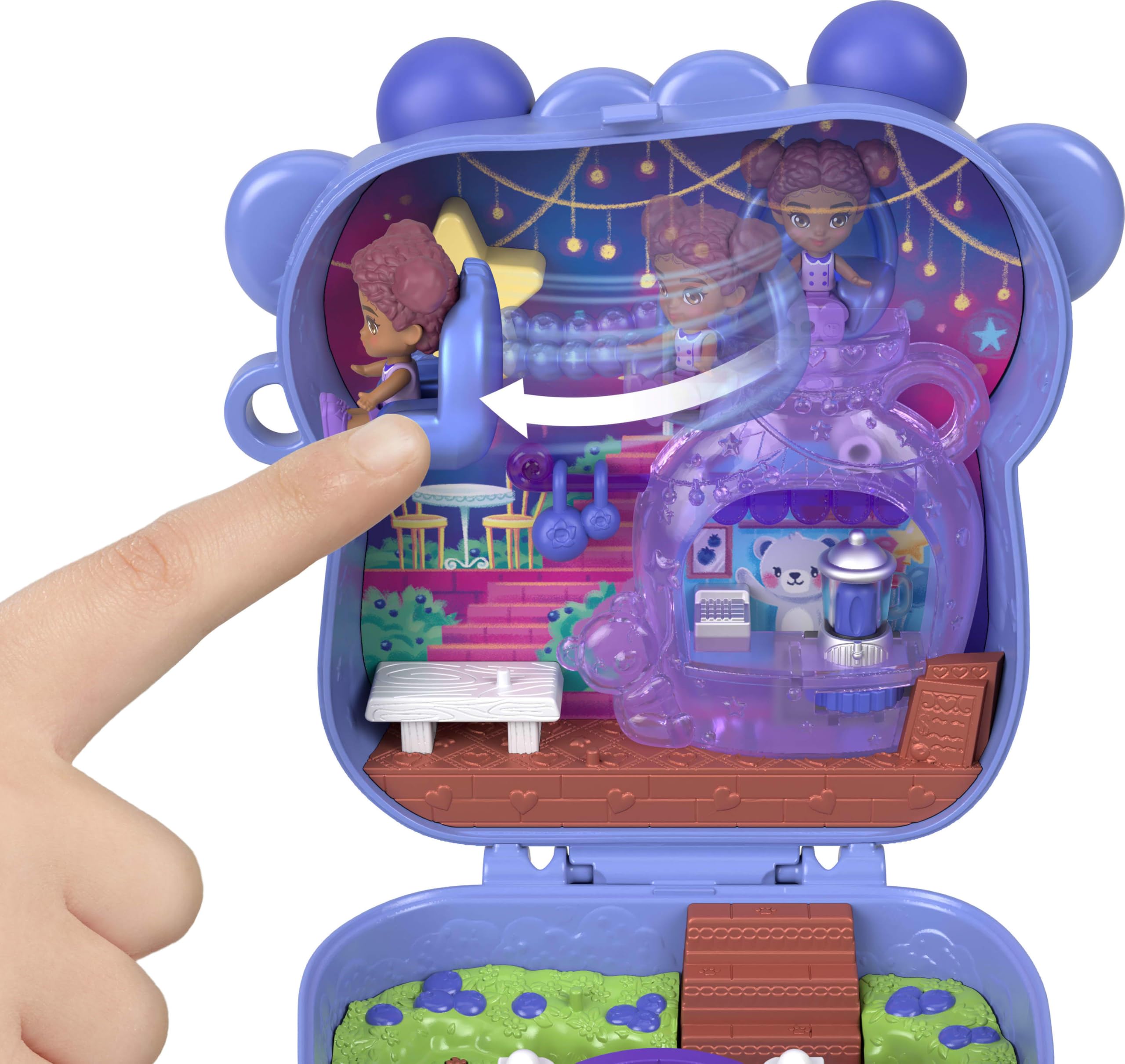 Polly Pocket Blueberry Besties Compact Playset - Includes 1 Micro Doll & 8 Accessories | Ages 4+ 4