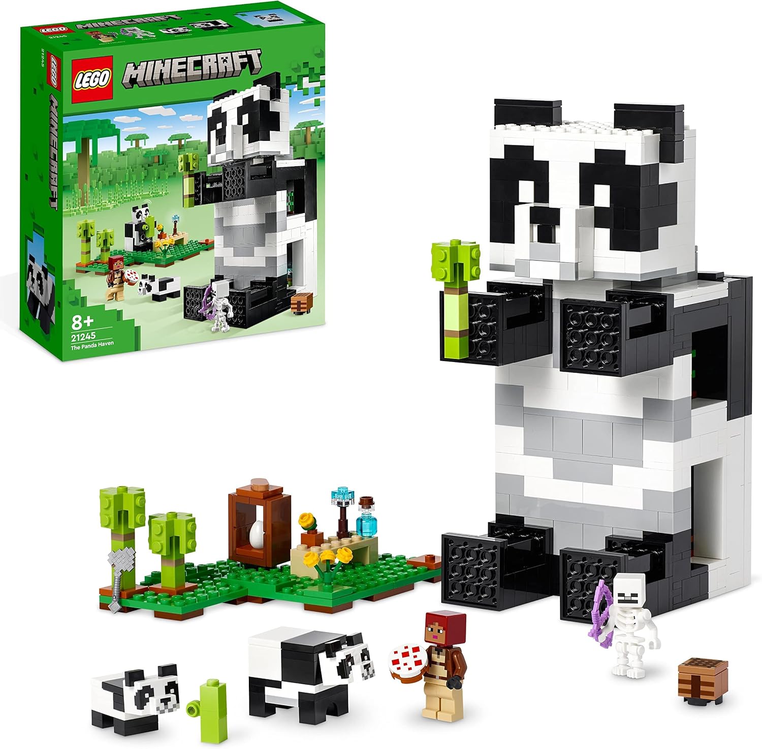 LEGO 21245 Minecraft The Panda Haven Set - 3-Floor Movable Panda House Playset for Kids 8+ 1
