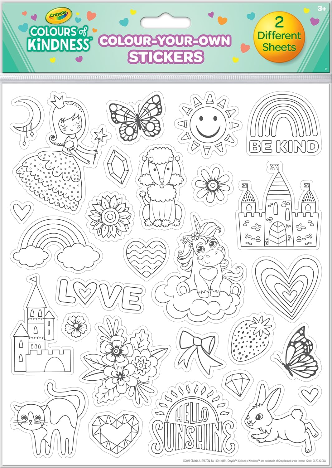 Crayola Colour-Your-Own Stickers - 50+ Designs with Unicorns, Butterflies & Flowers 1