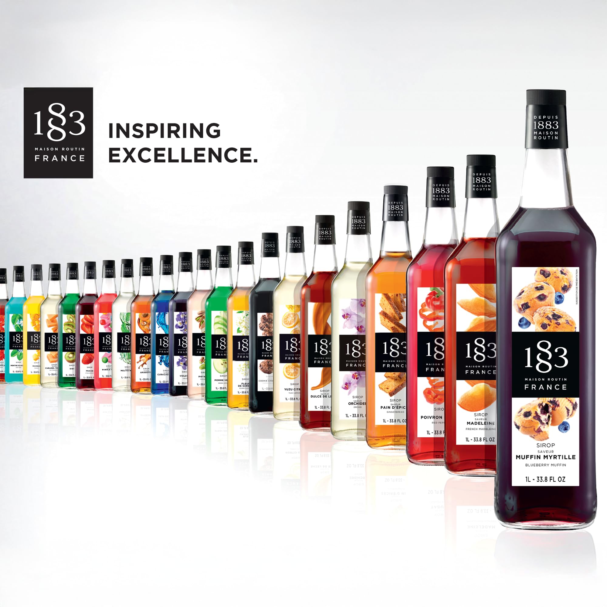 1883 MAISON ROUTIN Premium Vanilla Syrup - 1L Bottle | Cane Sugar Base | Vegan & Halal 6