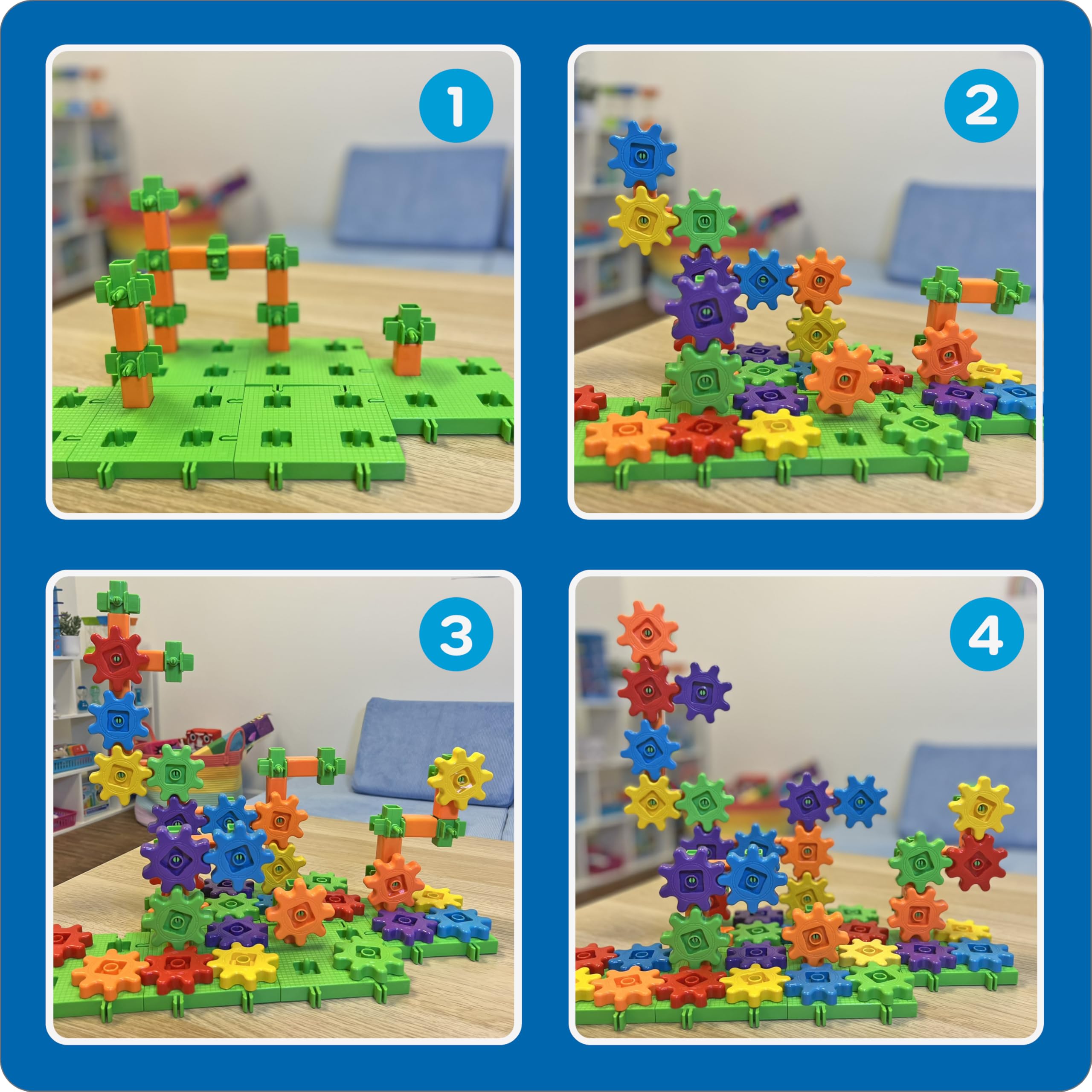 Learning Resources Gears Gears Gears Deluxe Beginners Building Set - 100 Pieces, STEM Toy for Ages 3+ 6