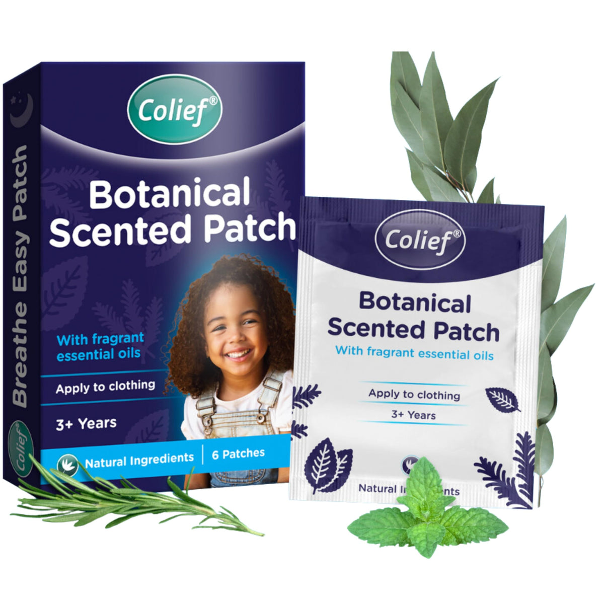 Colief Botanical Scented Patch with Fragrant Essential Oils - 6 Pack, Age 3+