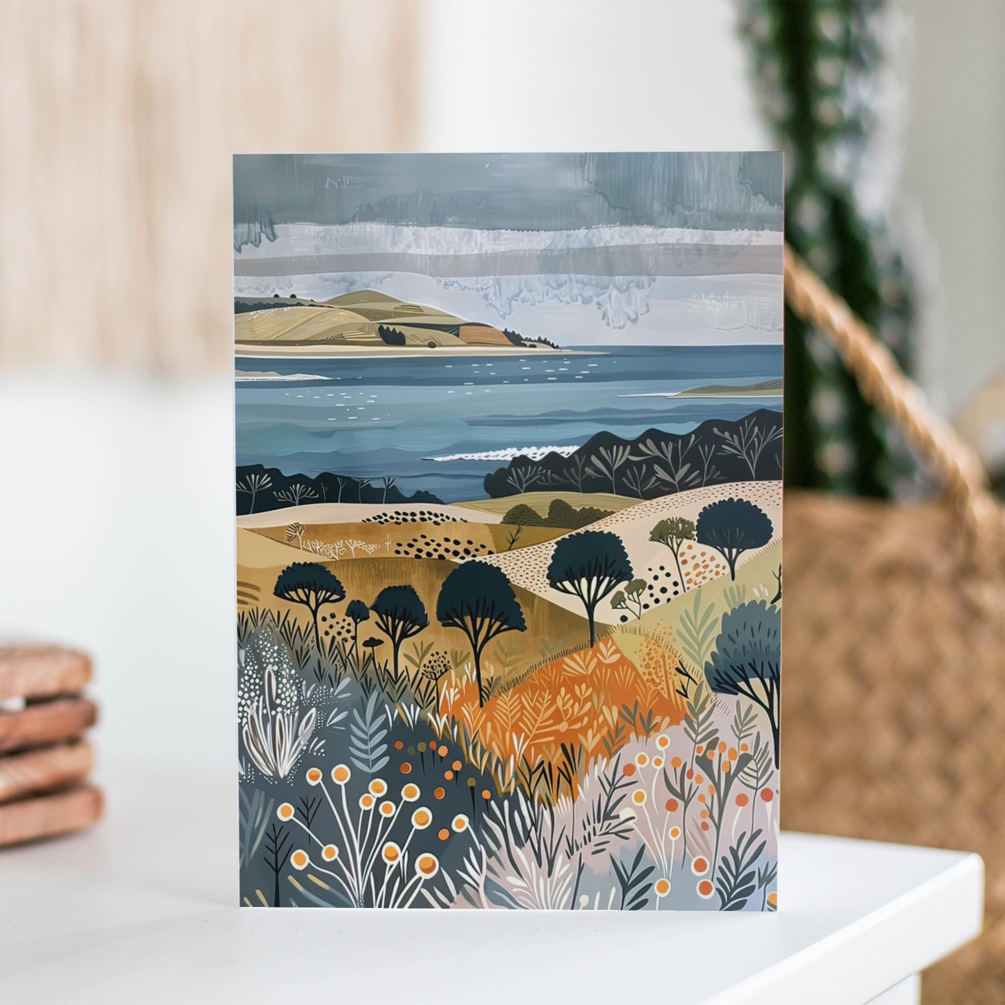 Artery8 Cromarty Scottish Highlands Painting Blank Greeting Card | 12.5 x 17.5 cm | Premium Art Paper
