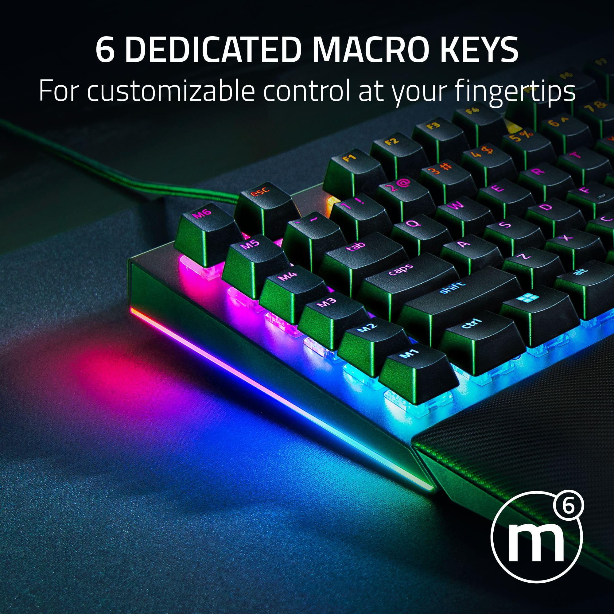 Razer BlackWidow V4 Mechanical Gaming Keyboard - Green Clicky Switch | Chroma RGB | UK Layout 5