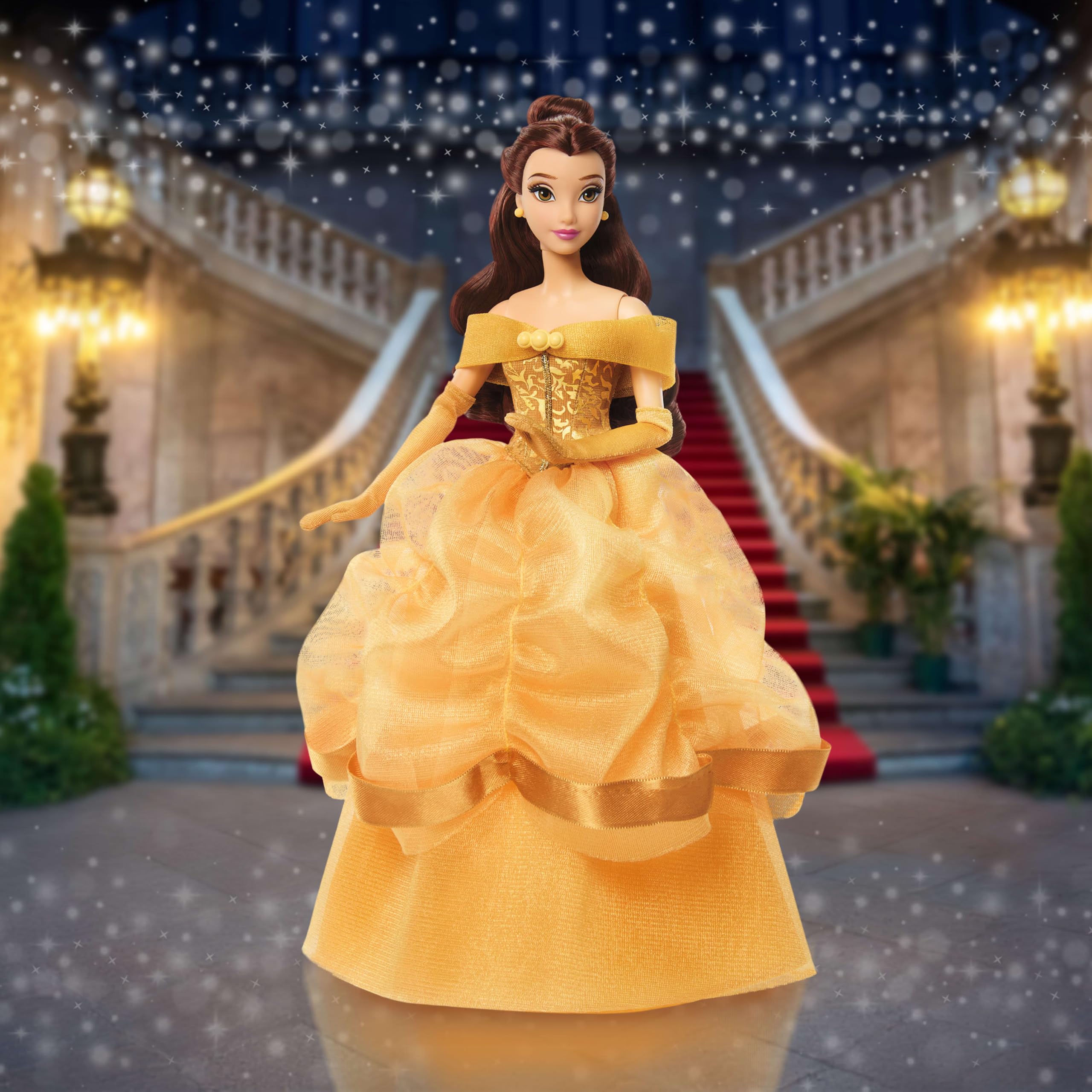 Mattel Disney Princess Belle Sparkling Princess Fashion Doll with Removable Gown & Accessories | Ages 4Y+ 2
