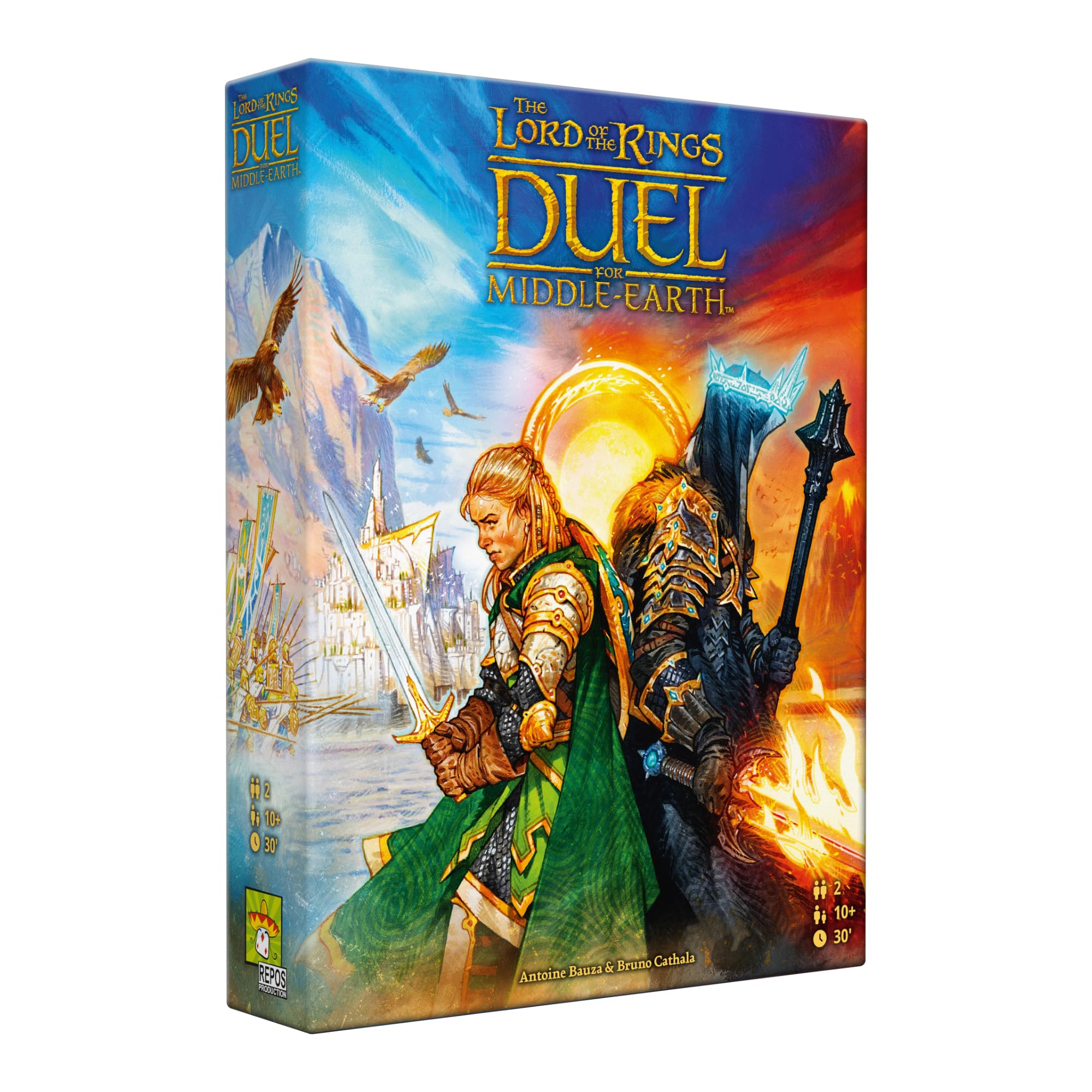 Asmodee The Lord of the Rings: Duel for Middle-Earth Board Game | Ages 10+ | 2 Players | 30 Min