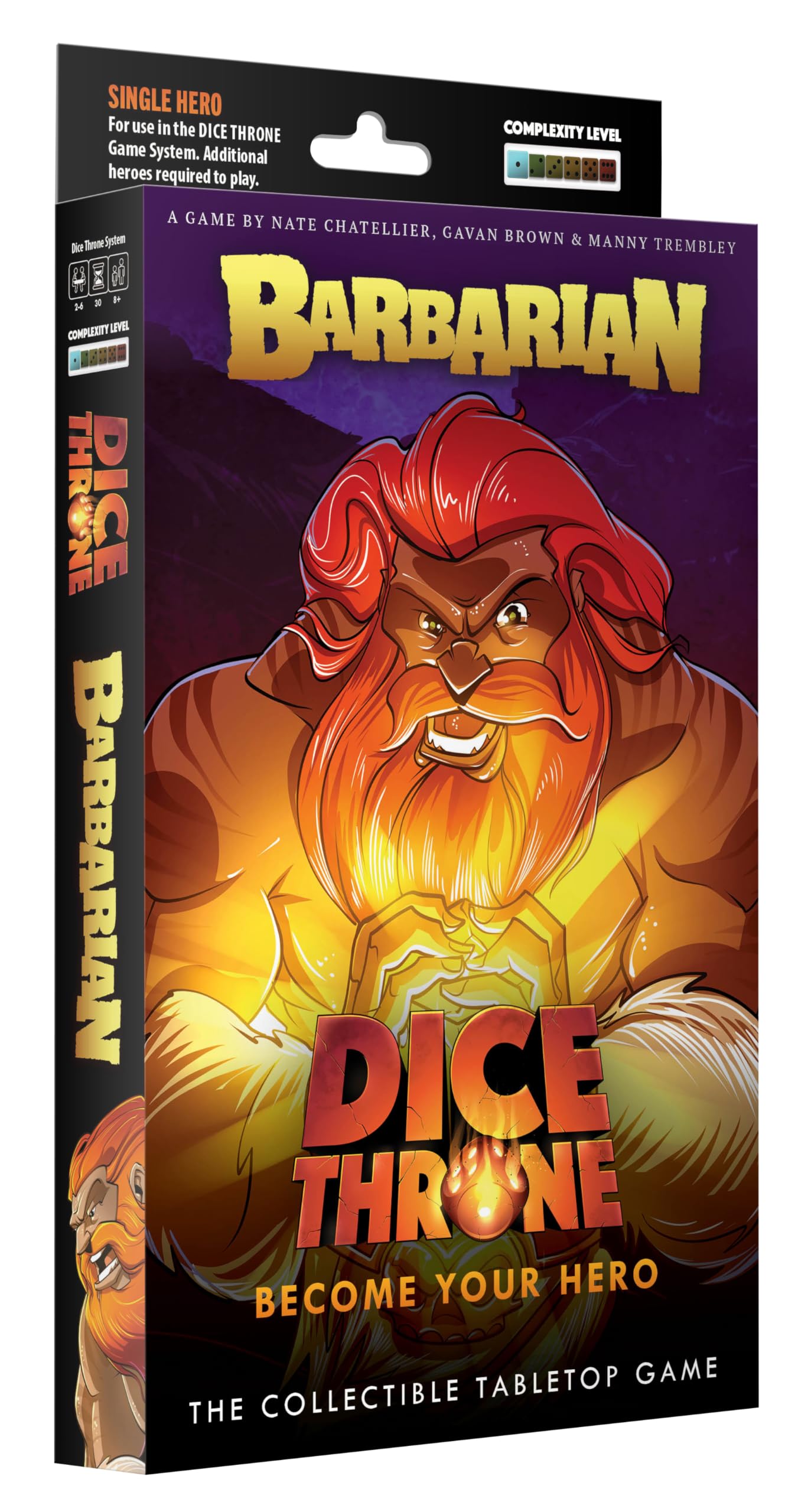 Dice Throne Barbarian Hero Pack - Fast Paced Combat for 2-4 Players | Ages 8+ | 90-120 Min Playtime