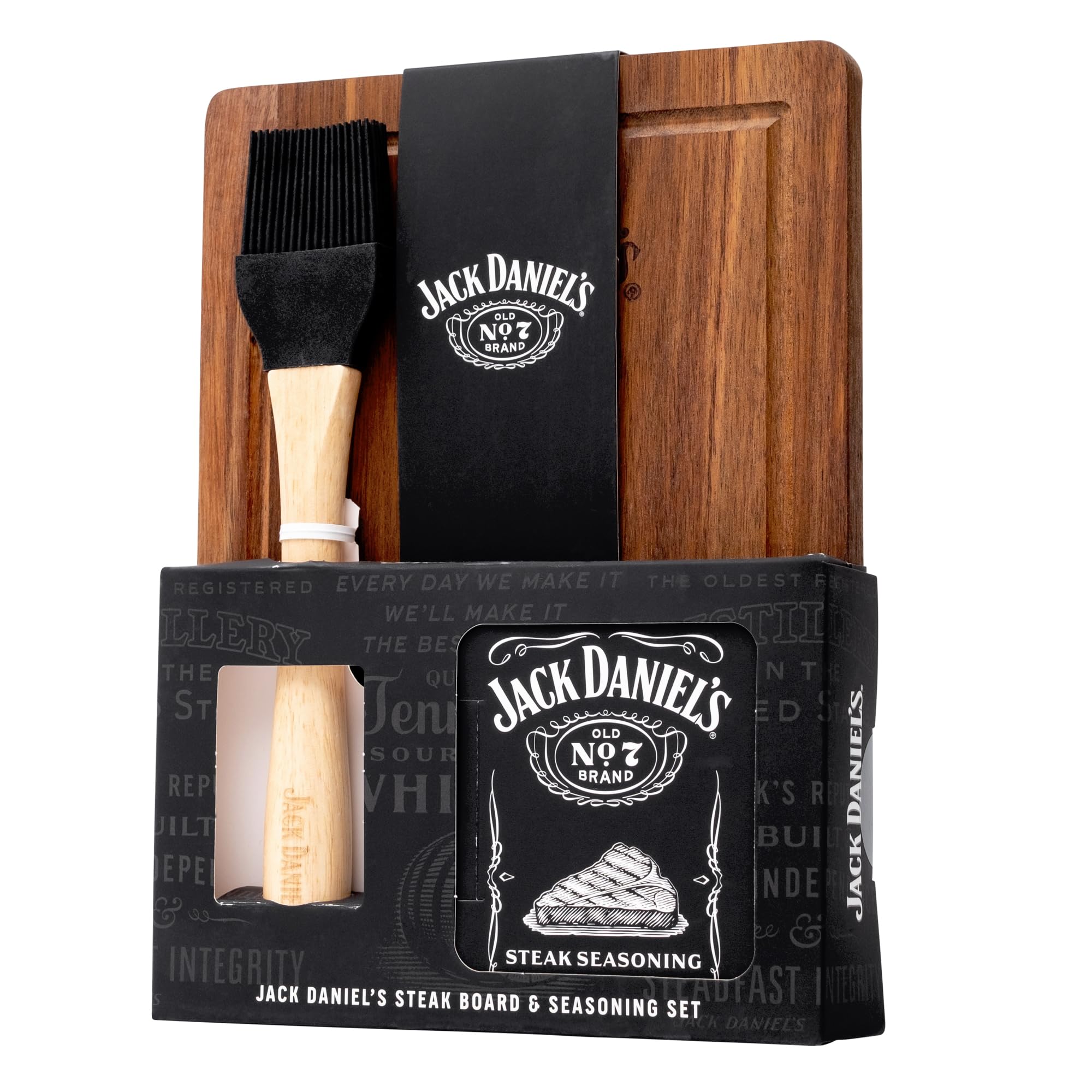 Jack Daniels - Steak Spice Set with Wooden Board & Basting Brush 6