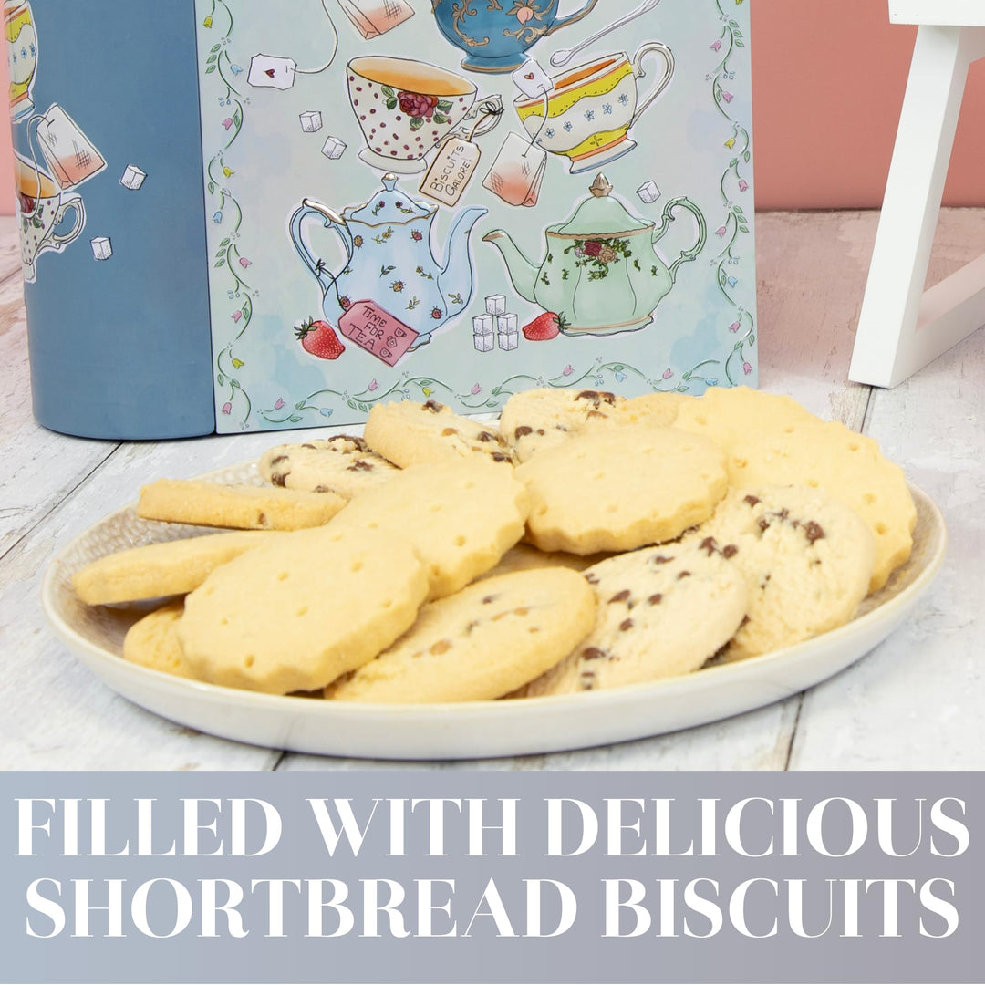 Afternoon Tea Book Biscuit Tin Gift - Christmas Treats & Snacks Set by Scotti