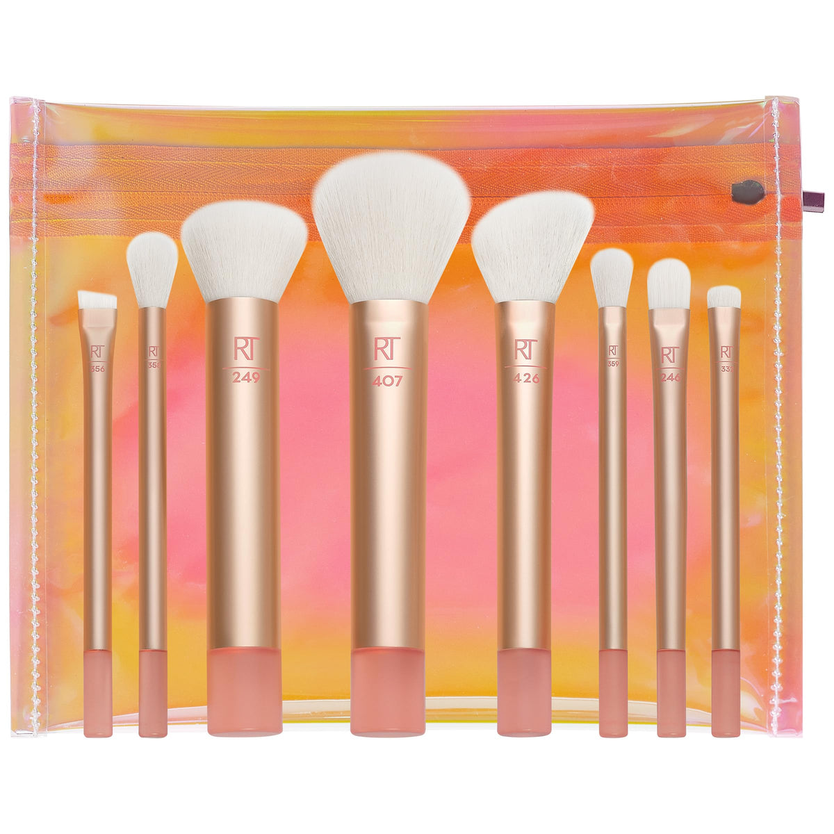 Real Techniques The Wanderer Makeup Brush Kit - 8 Midi Brushes and Bag