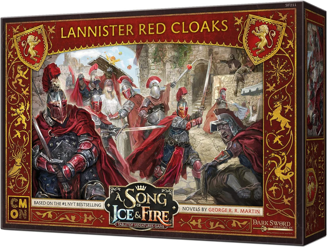 CMON A Song of Ice and Fire Tabletop Miniatures Game Lannister Red Cloaks Unit Box - 2+ Player Strategy Game (SIF211)