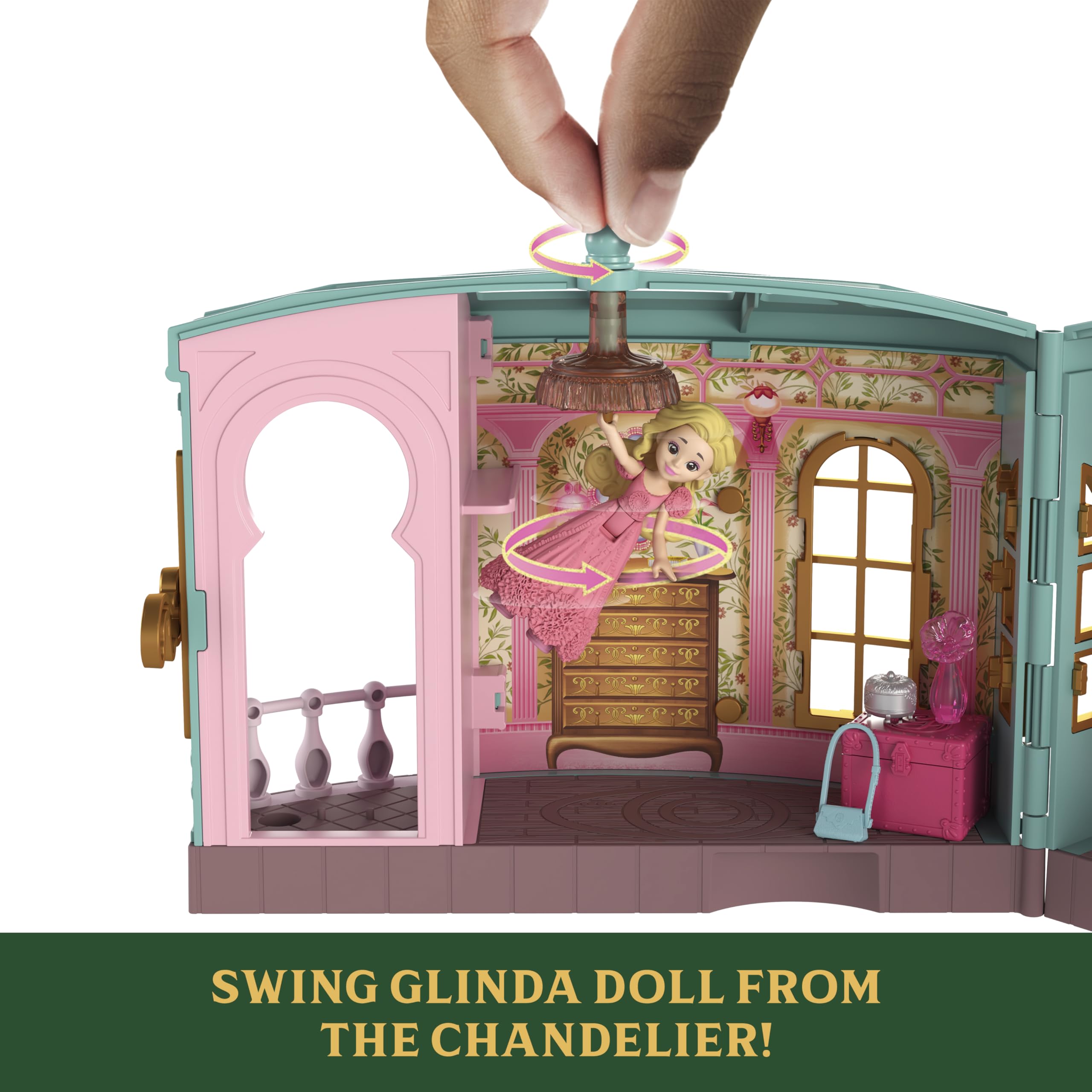 Mattel Wicked So Popular Dorm Playset with Glinda Doll - 3 Play Spaces & 9 Accessories 5