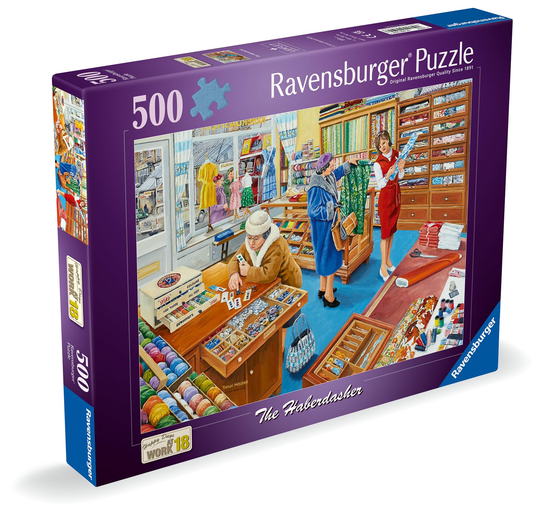 Ravensburger Happy Days at Work No.18 The Haberdasher 500 Piece Jigsaw Puzzle | 49x36cm Finished Size | Ages 10+ 2