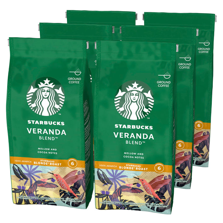 STARBUCKS Veranda Blend Blonde Roast Ground Coffee 200g (Pack of 6)