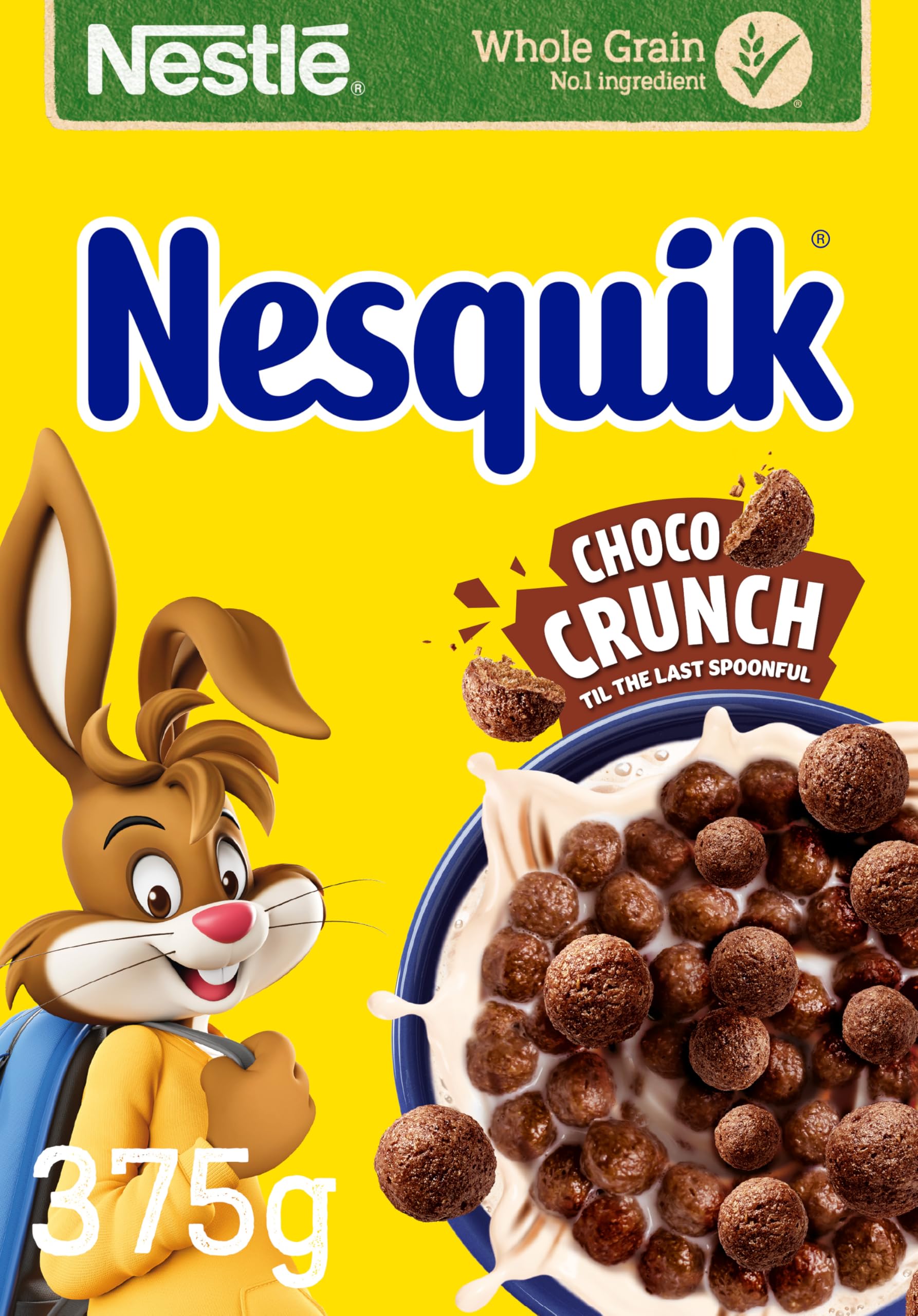 Nestlé Nesquik Chocolate Cereal - Made with Wholegrain Wheat | 375g