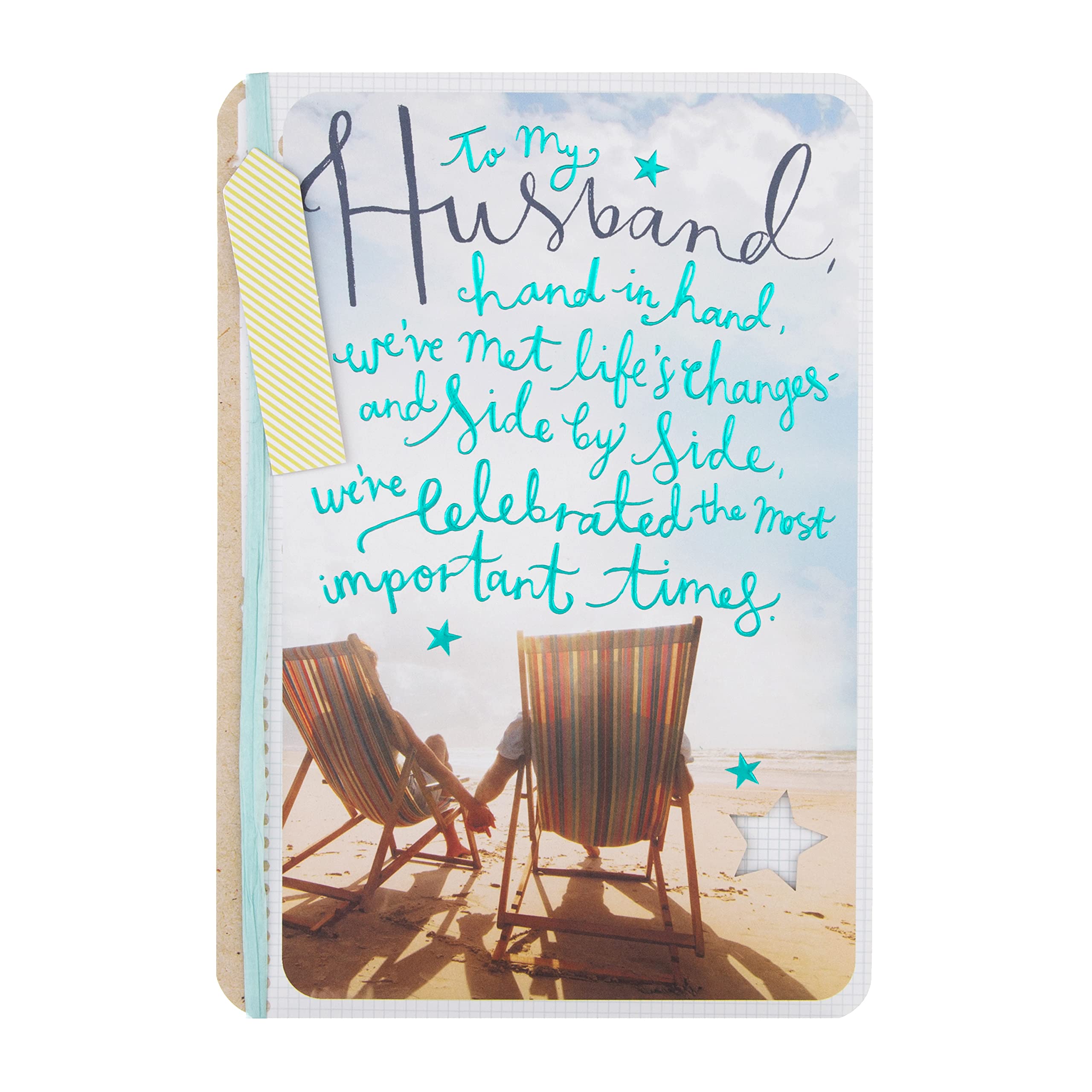 Hallmark Husband Birthday Card with Die Cut & Foil Details | 22.8 cm x 15.9 cm 4