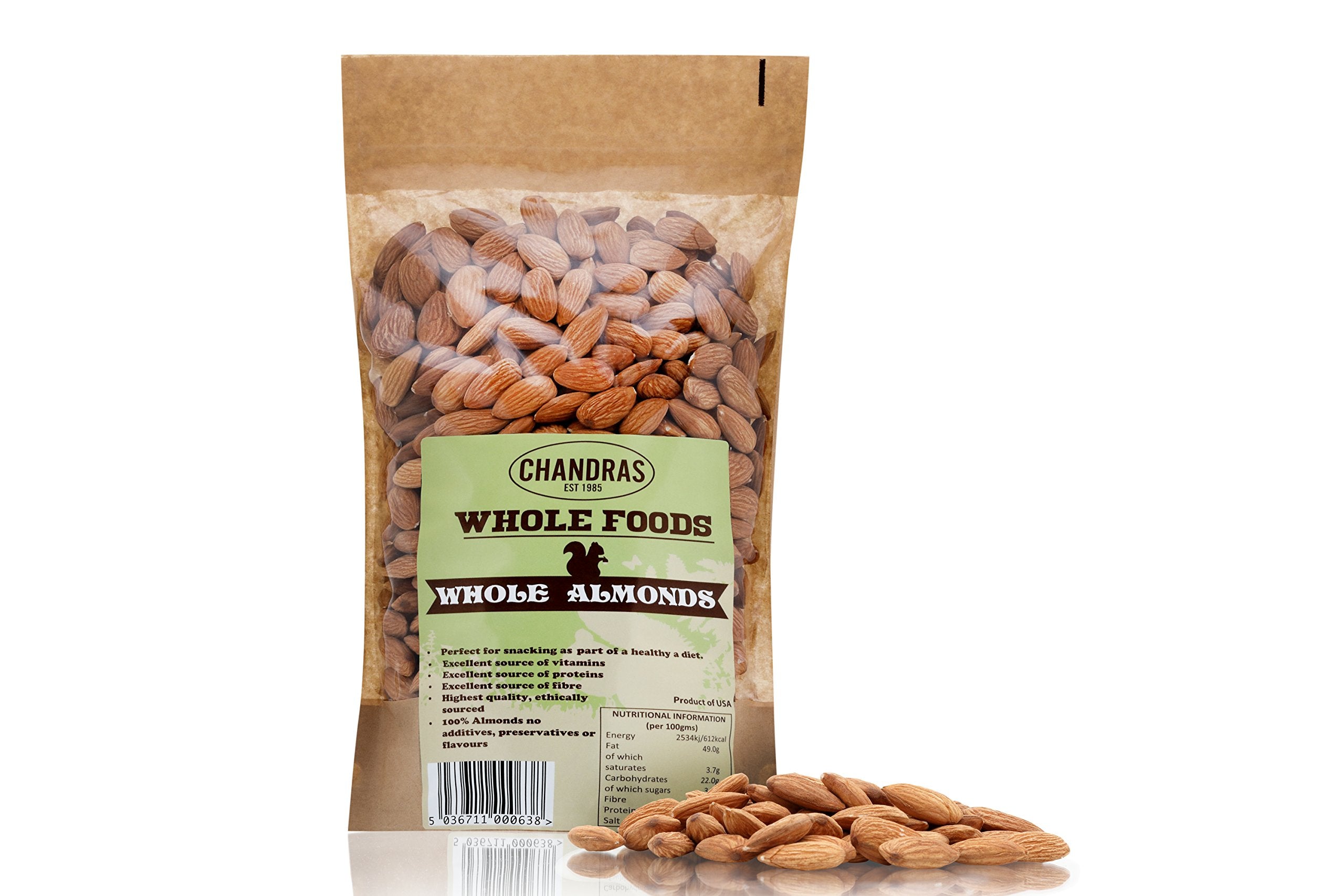 CHANDRA Whole Foods Almond Flakes - Gluten-Free, Keto & Vegan-Friendly Raw Almonds - 750g 1