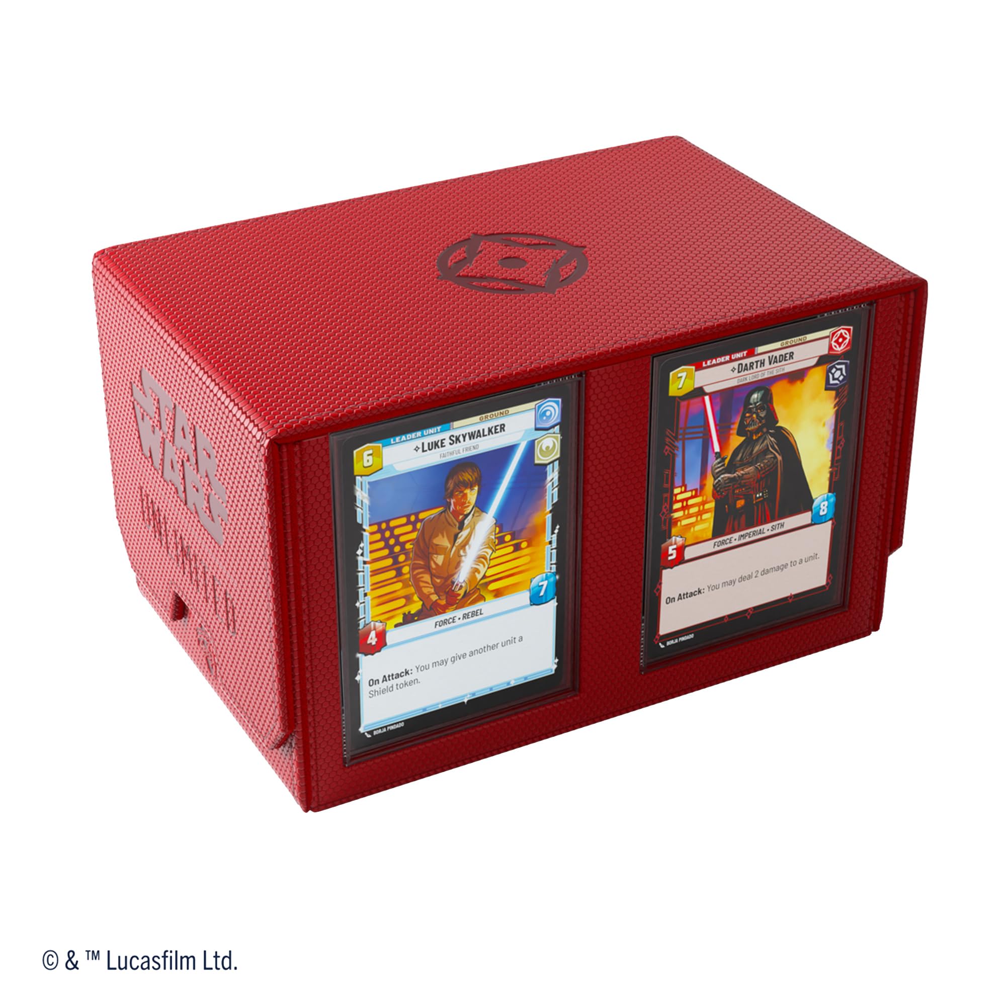 Gamegenic Star Wars Unlimited Double Deck Pod - Red | Holds 2 Double-Sleeved Decks | Includes 2 Detachable Slide Cases