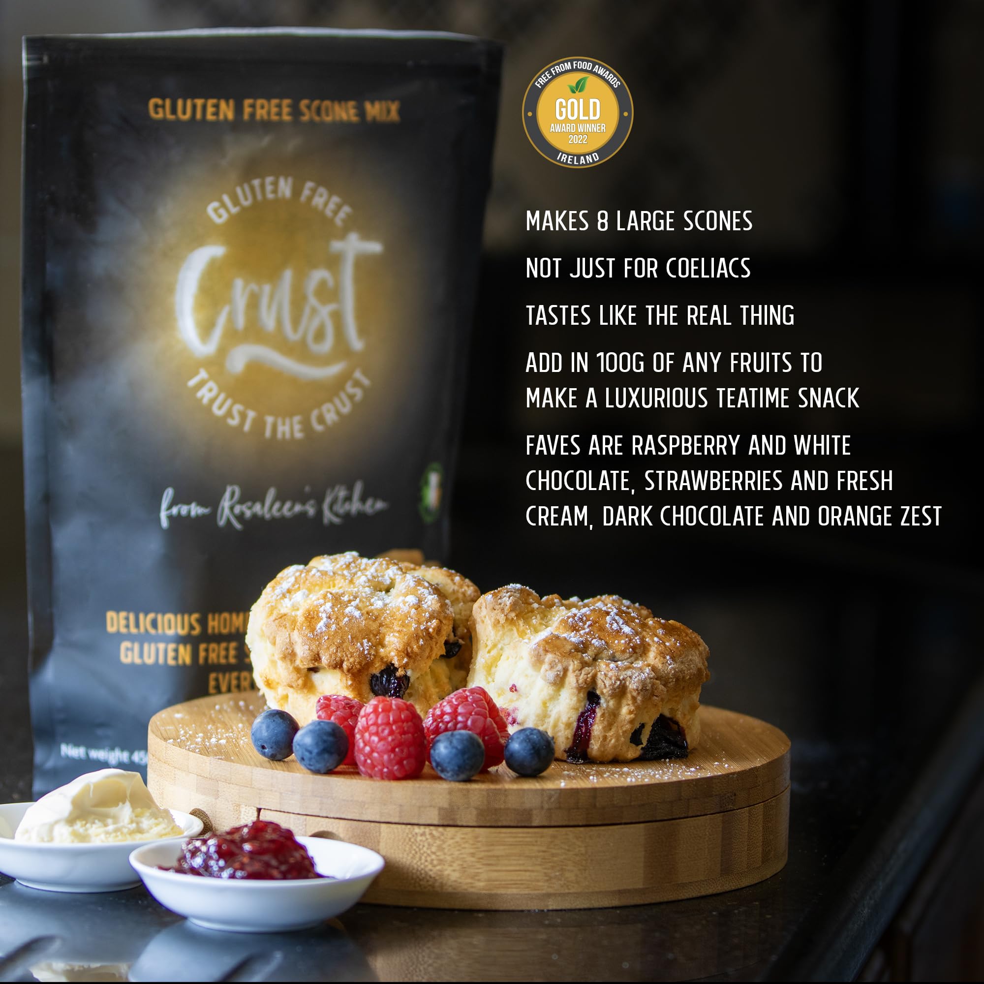 Crust Gluten Free Scone Mix - Award Winning Recipe | 450g | Certified Wheat Free 4
