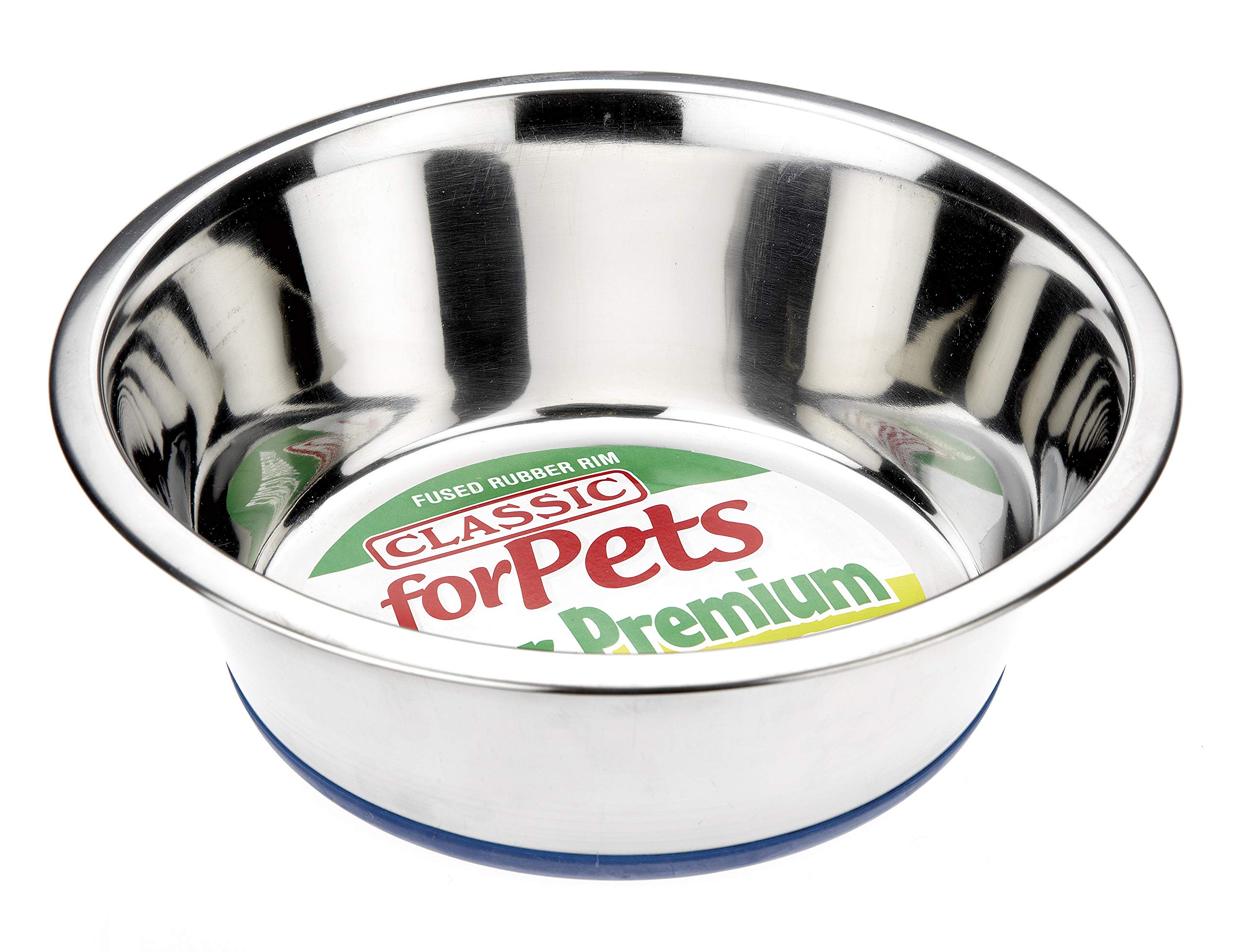 CLASSIC Stainless Steel Dog Bowl - 2500 ml Capacity | 9.75 inch Diameter | Non-Slip Base