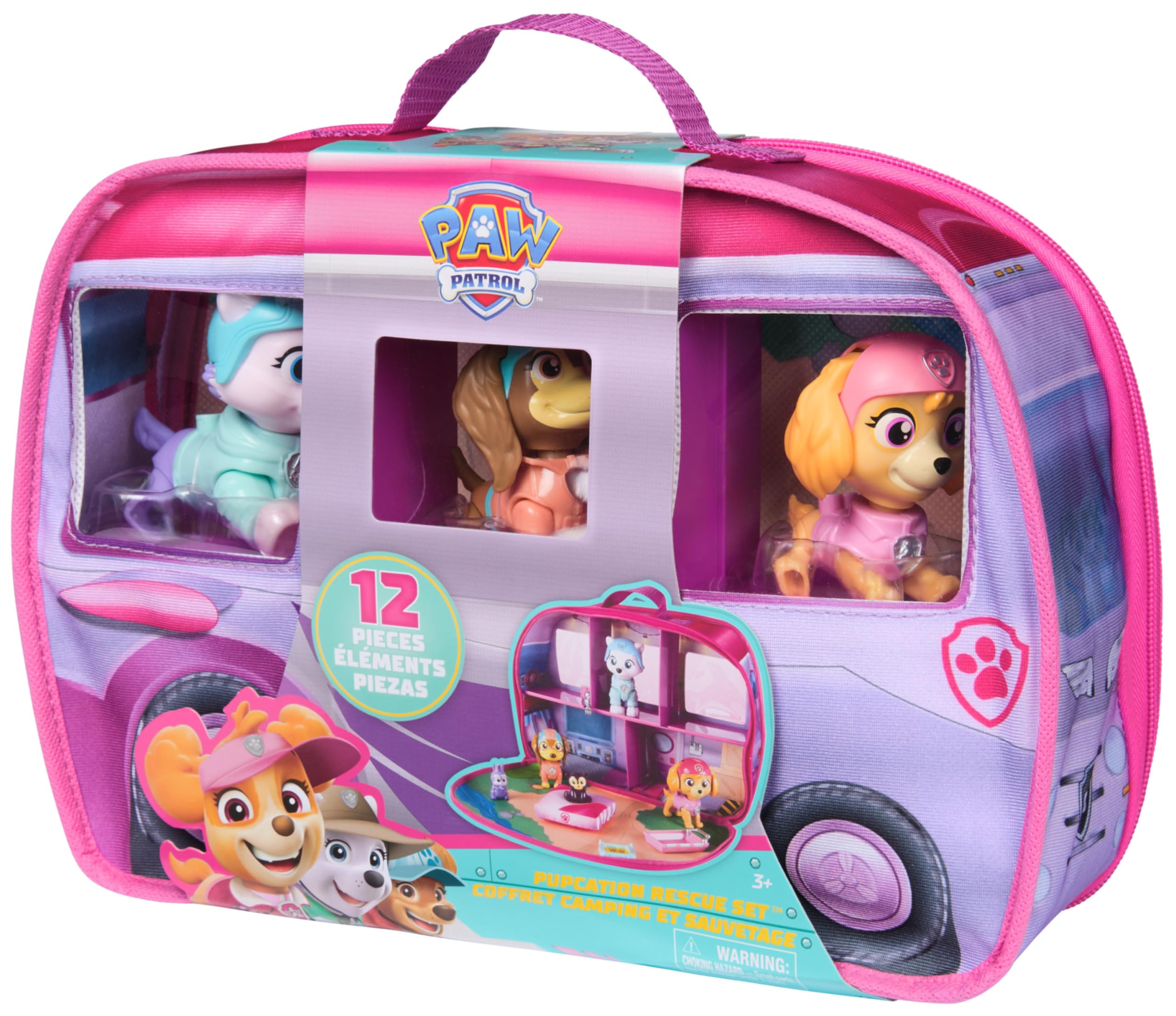 PAW Patrol Skye's World Pupcation Rescue Set - Playset with Skye, Everest, Liberty & Animal Figures 7