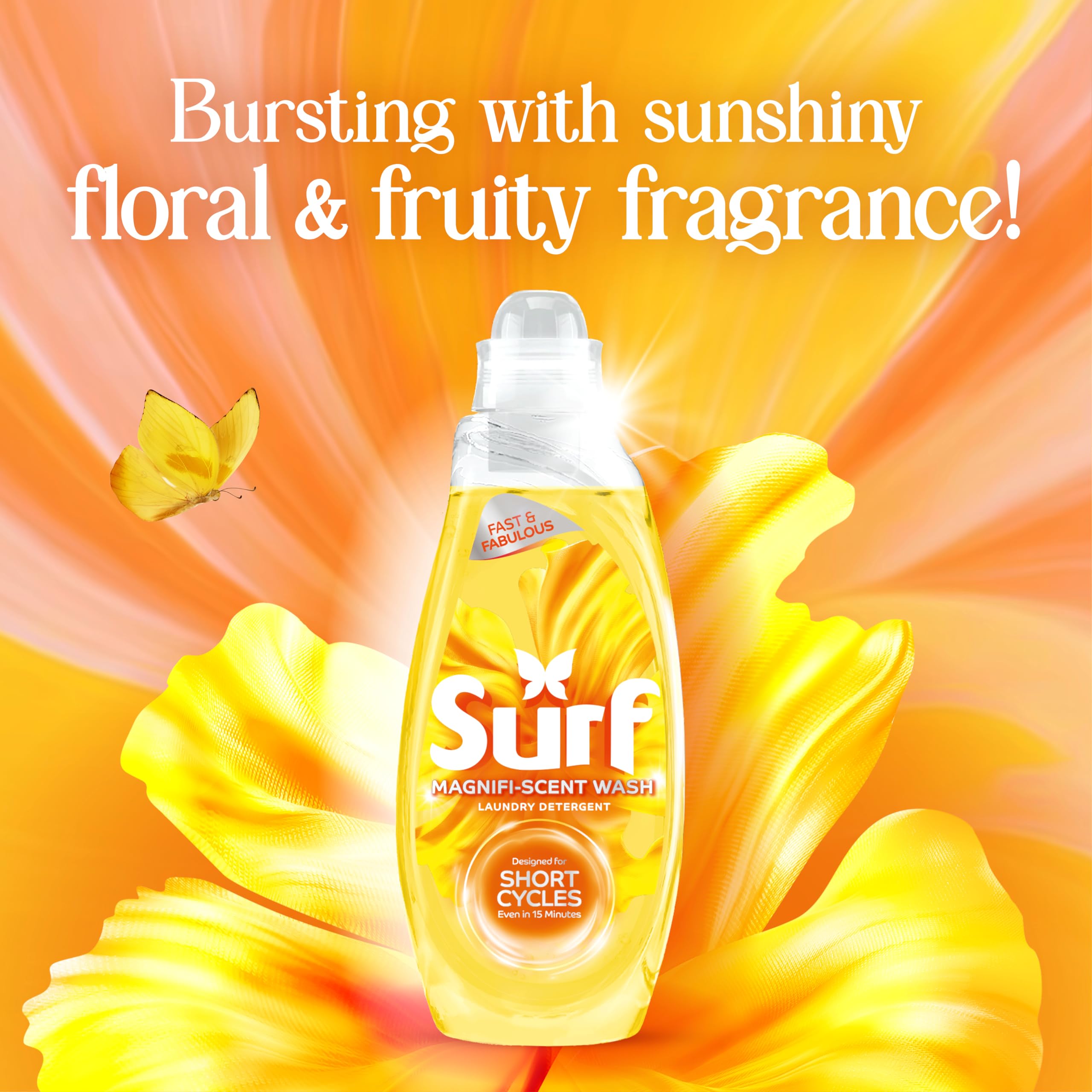 Surf Magnifi-Scent Wash Sunshine Blossom Laundry Liquid for Short Cycles | 1.08 L 5