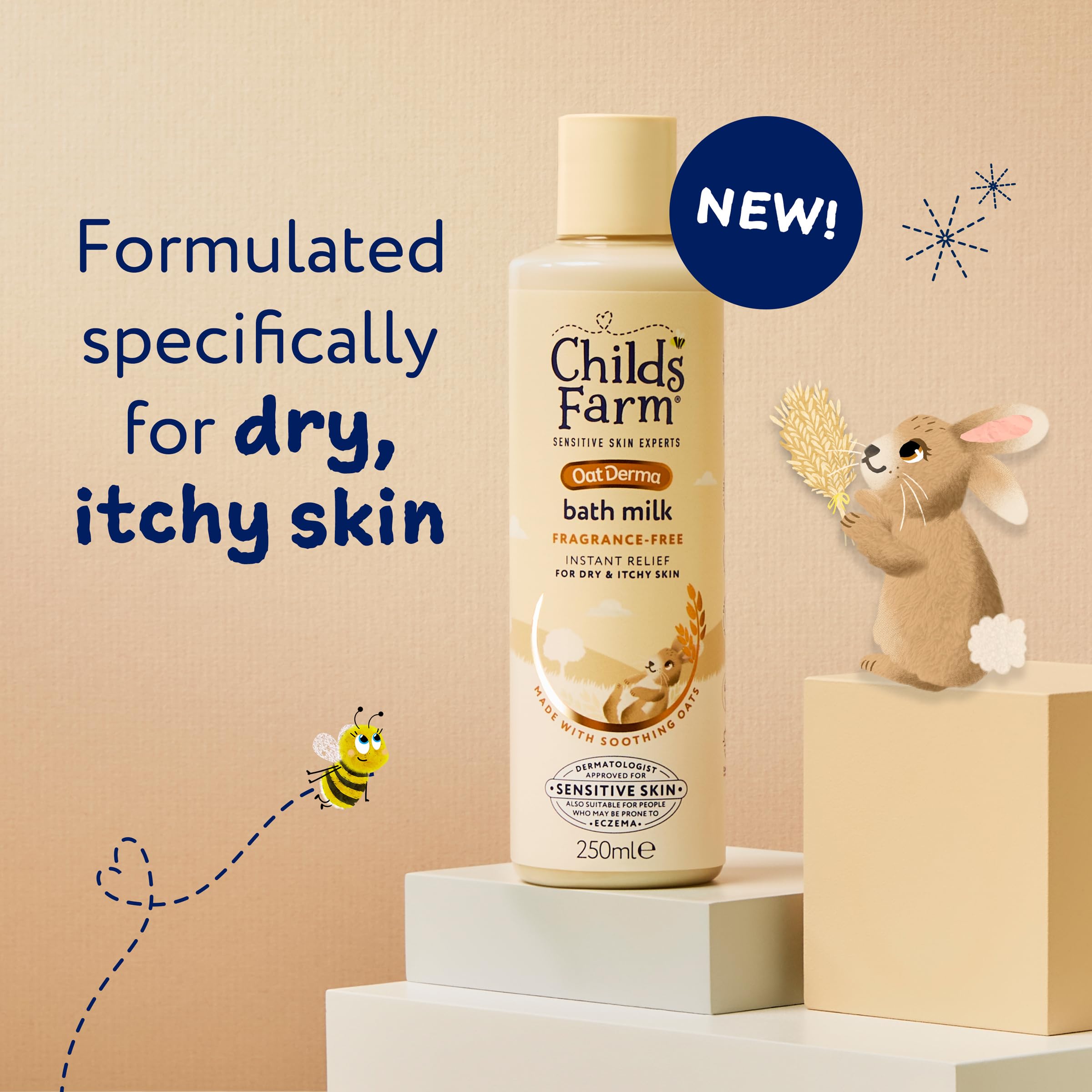 Childs Farm OatDerma Bath Milk - Fragrance-Free, Soothing Hydration for Sensitive Skin | 250 ml 2