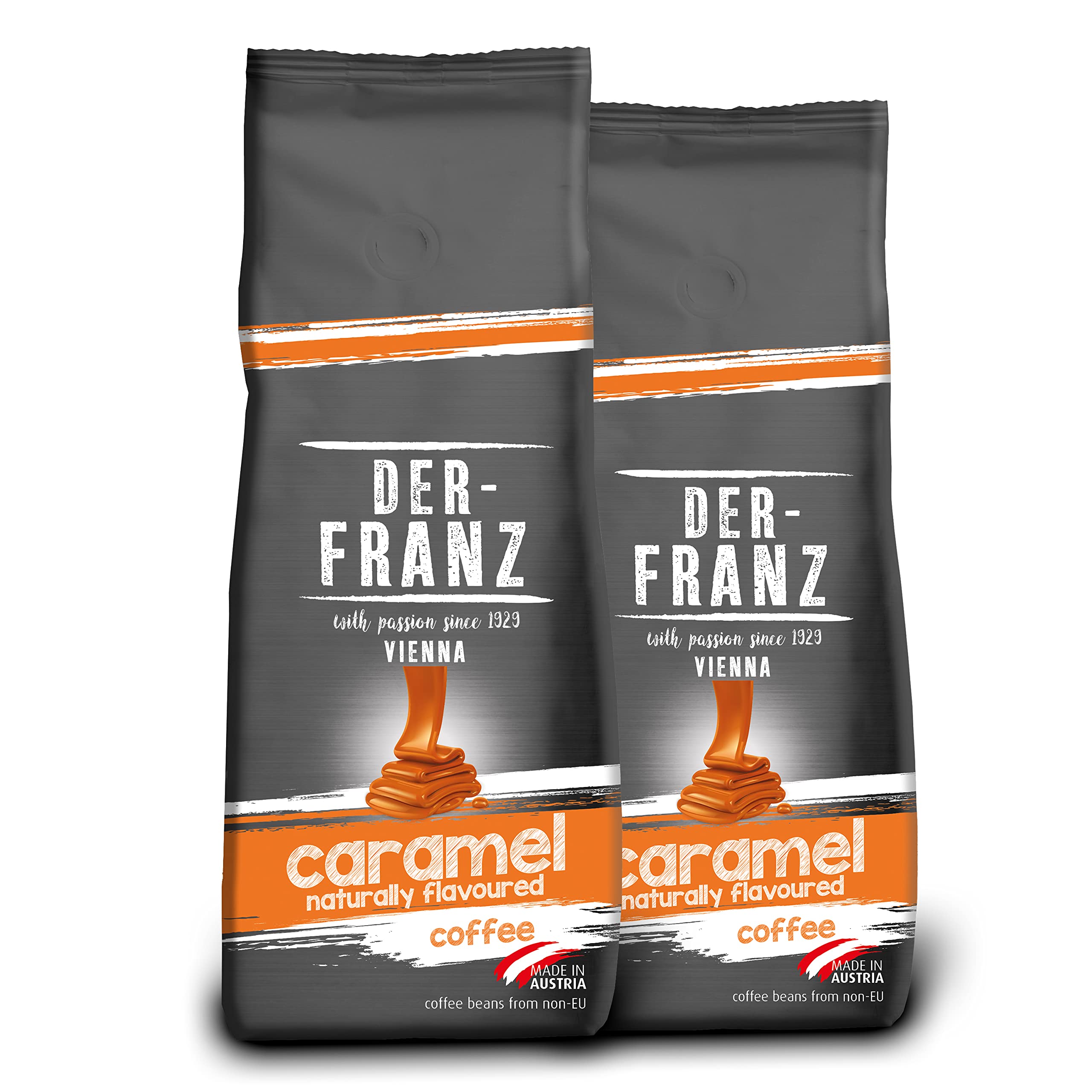 Der-Franz Coffee Flavoured with Natural Caramel, Ground, 2 x 500 g 1