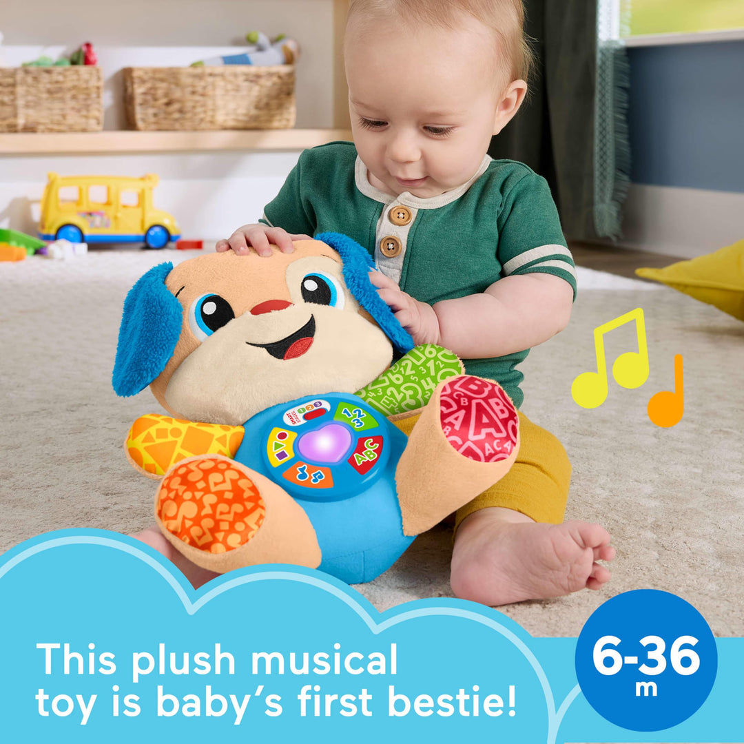 Fisher-Price Laugh & Learn Smart Stages Puppy - Musical Plush Learning Toy for Babies 6M+