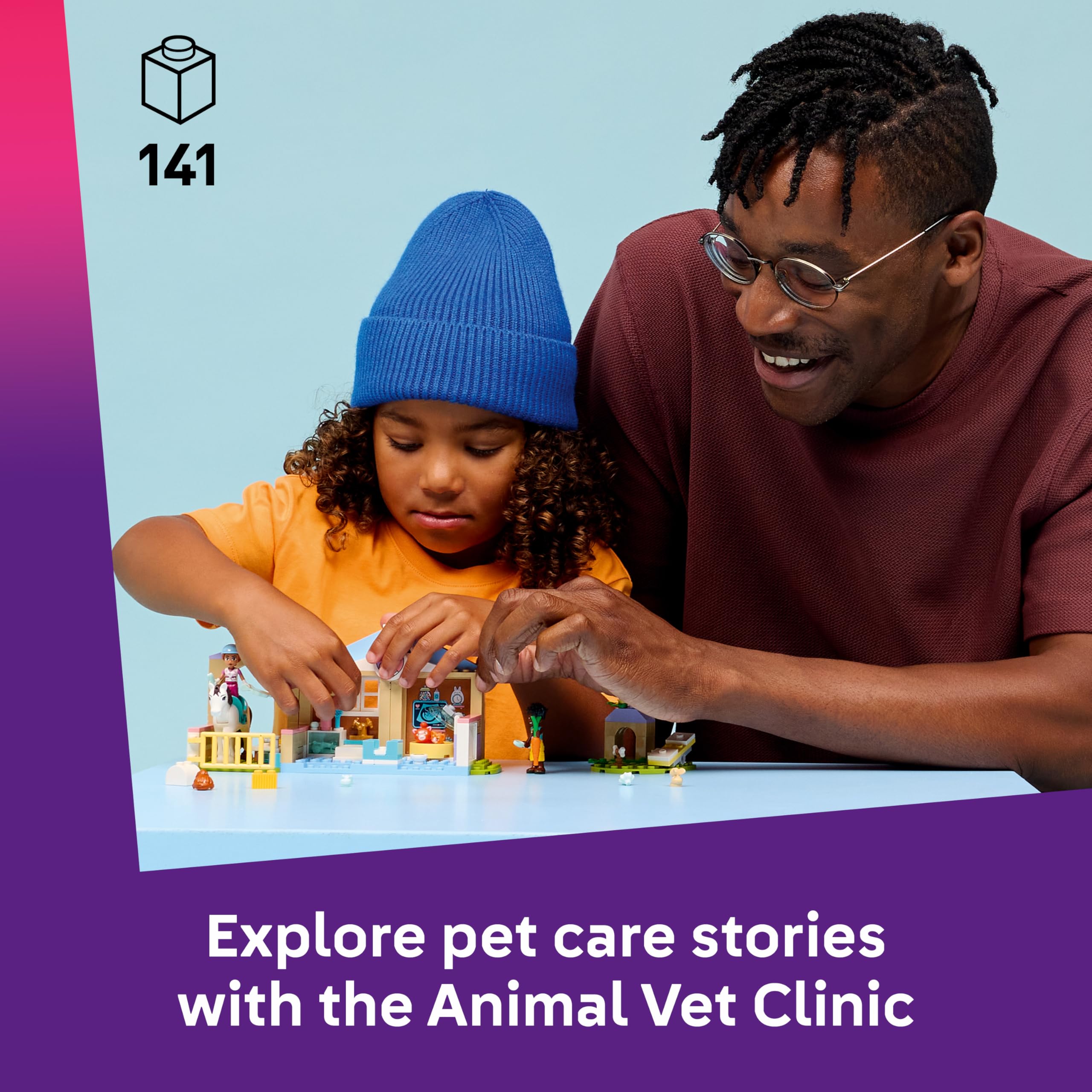 LEGO Friends Animal Vet Clinic Building Set - Educational Toy for Ages 4+ with Horse Stable 2