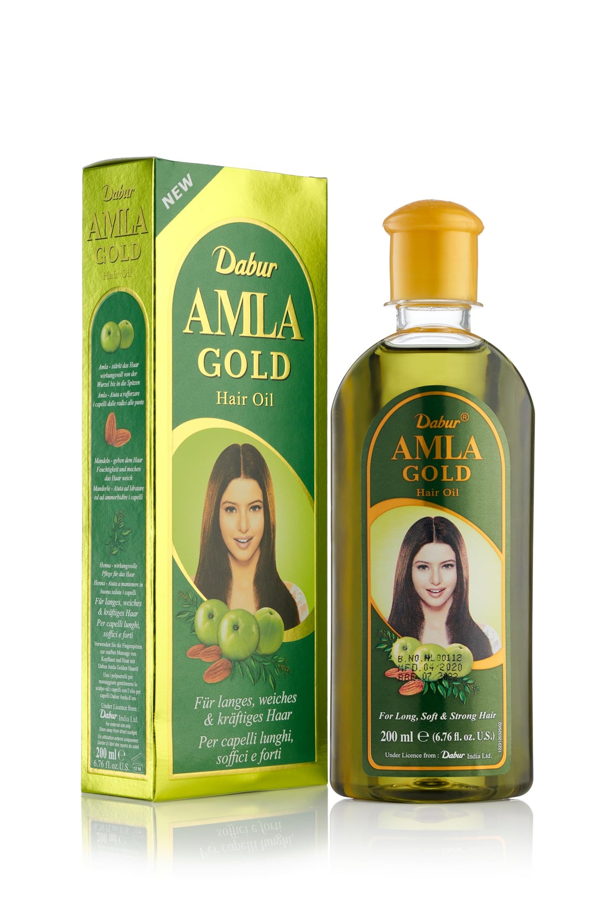 Dabur Amla Gold Hair Oil - 200ml | Enriched with Amla, Almonds & Henna | For Long, Soft & Strong Hair