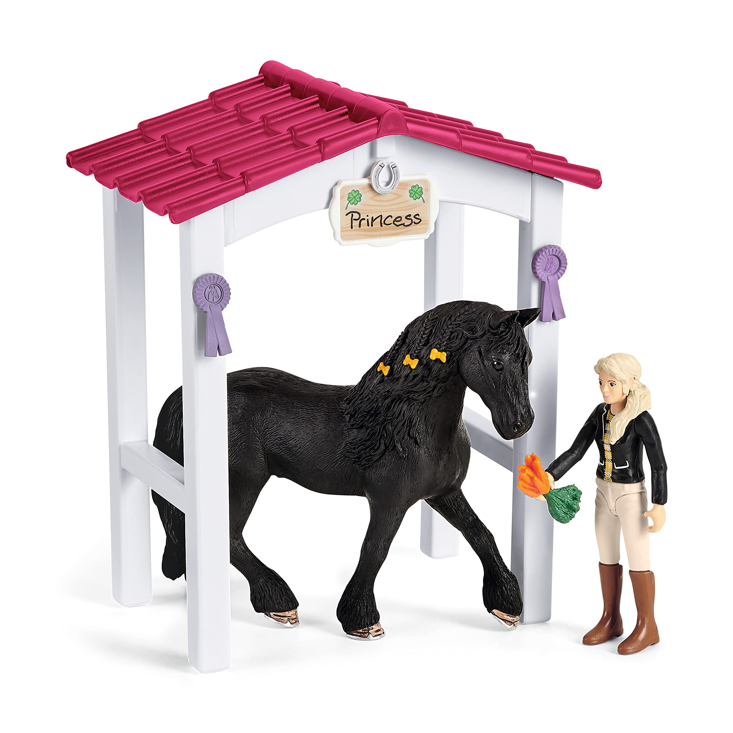 Schleich Horse Stall with Tori and Princess Playset | Ages 3+ | Model 42437 5