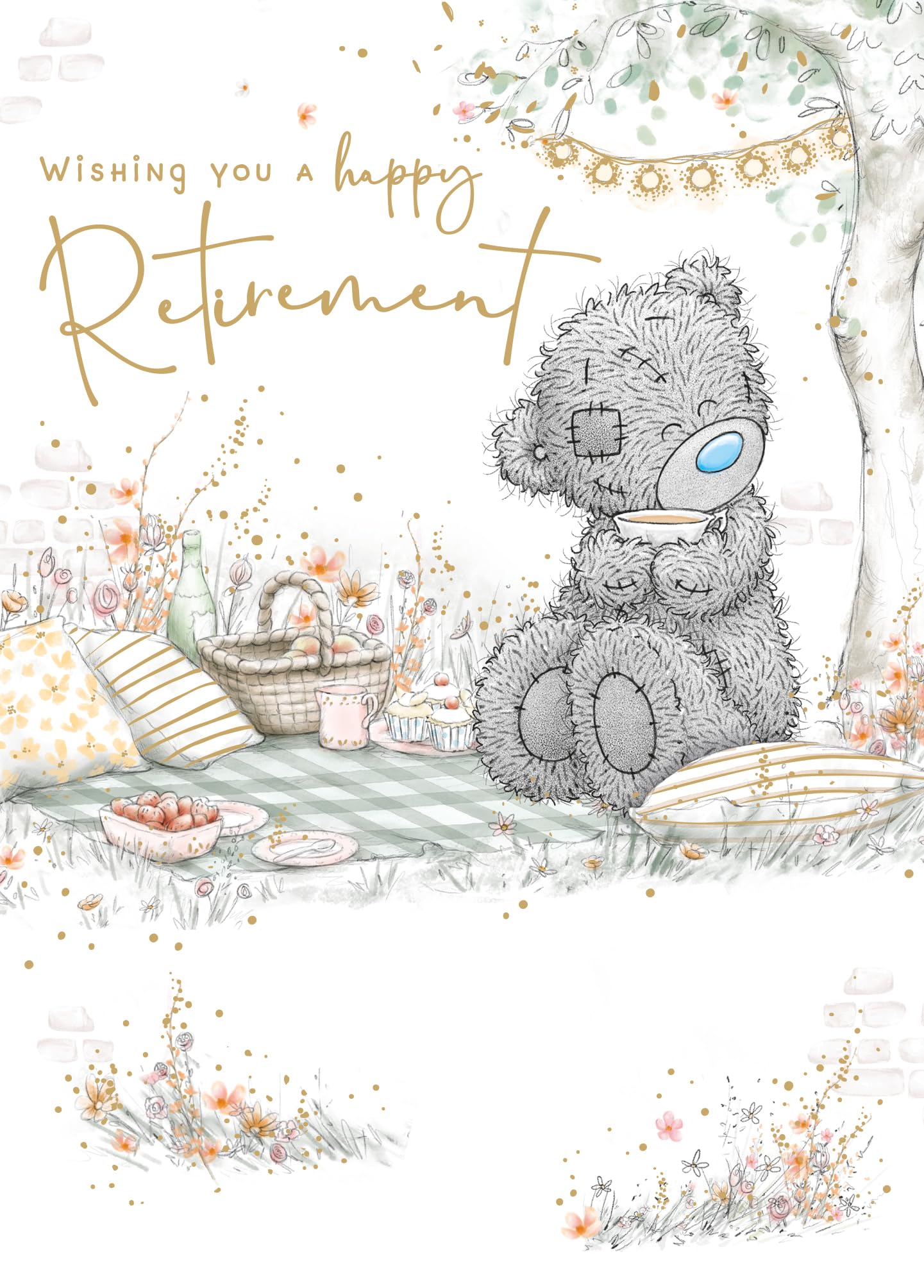 Me To You Tatty Teddy Happy Retirement Blank Greeting Card | 5 x 7 Inches | Unisex-Adults