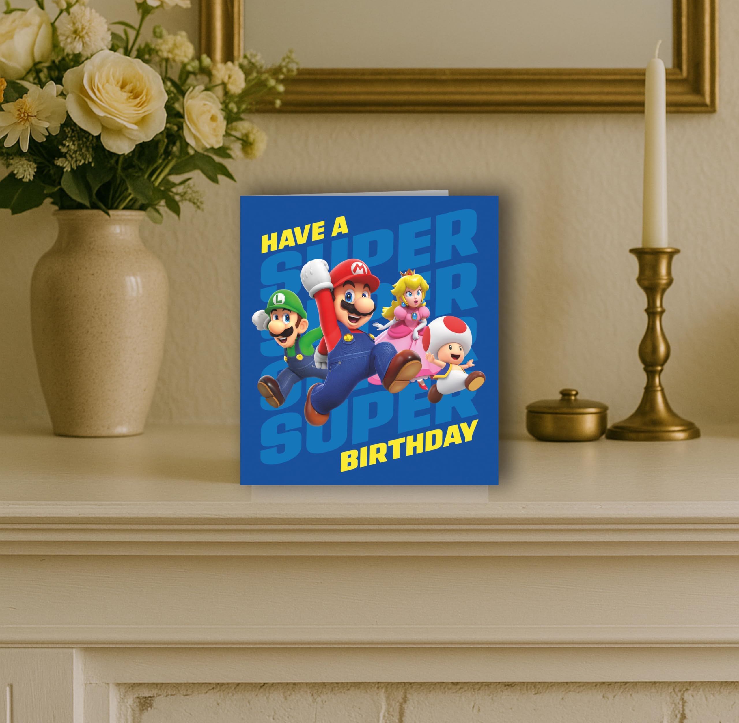 Danilo Promotions LTD Super Mario Birthday Card | Officially Licensed | Standard Size 22.86cm x 12.7cm