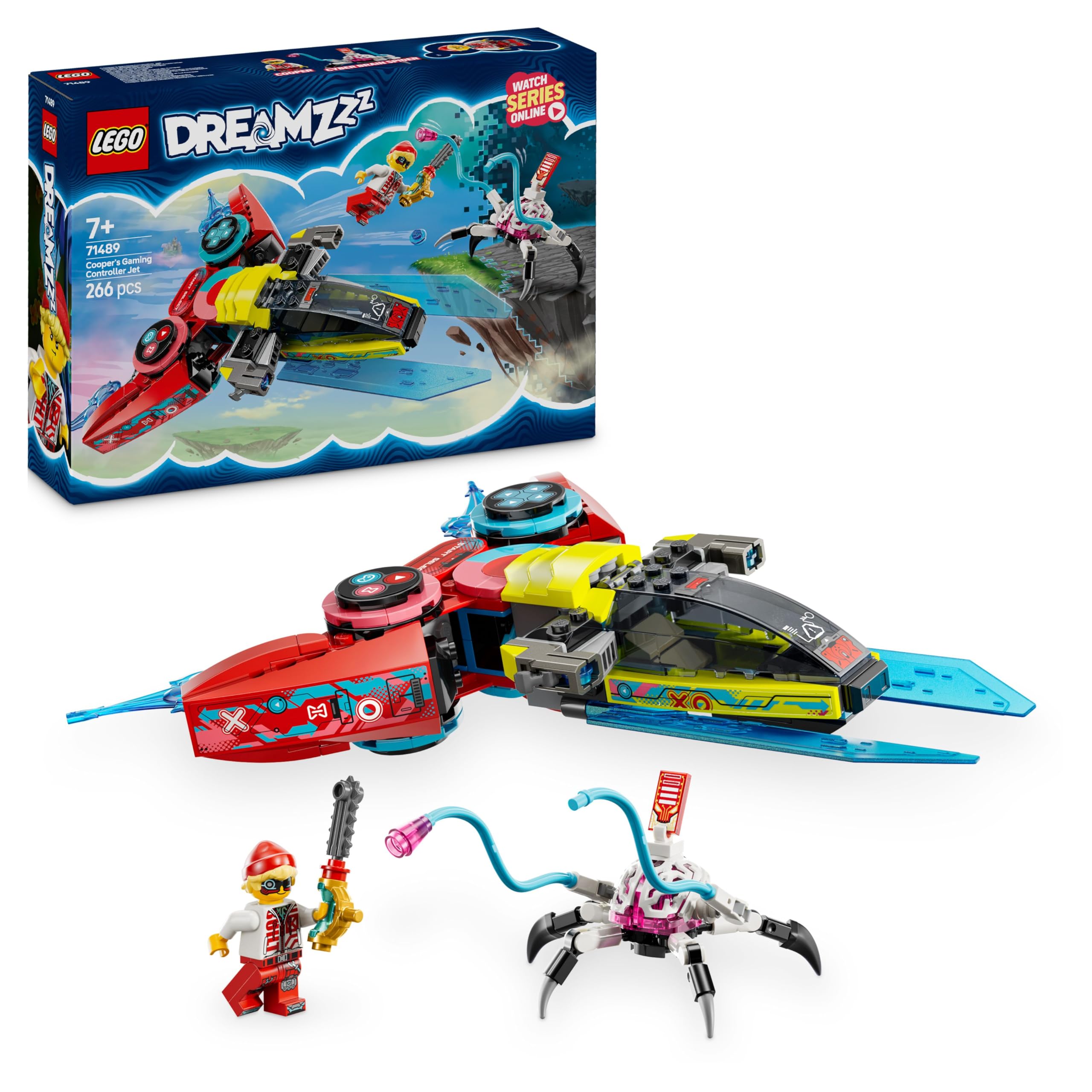LEGO DREAMZzz 2in1 Cooper’s Gaming Controller Jet to Helicopter Set - 266-Piece Building Toy for Kids 7+ 1