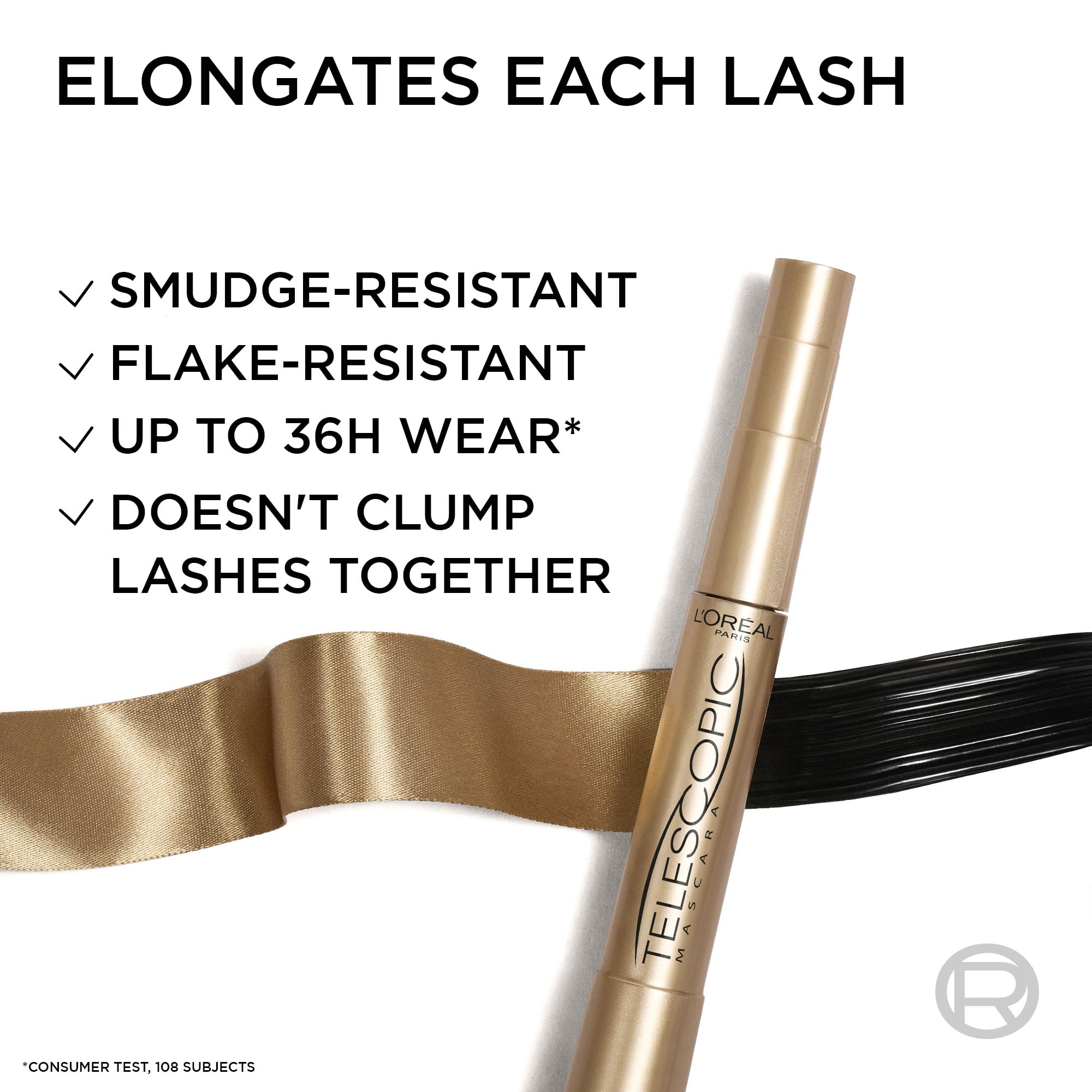 L'Oreal Paris Telescopic Mascara - Magnetic Black, Lengthening & Separating 3