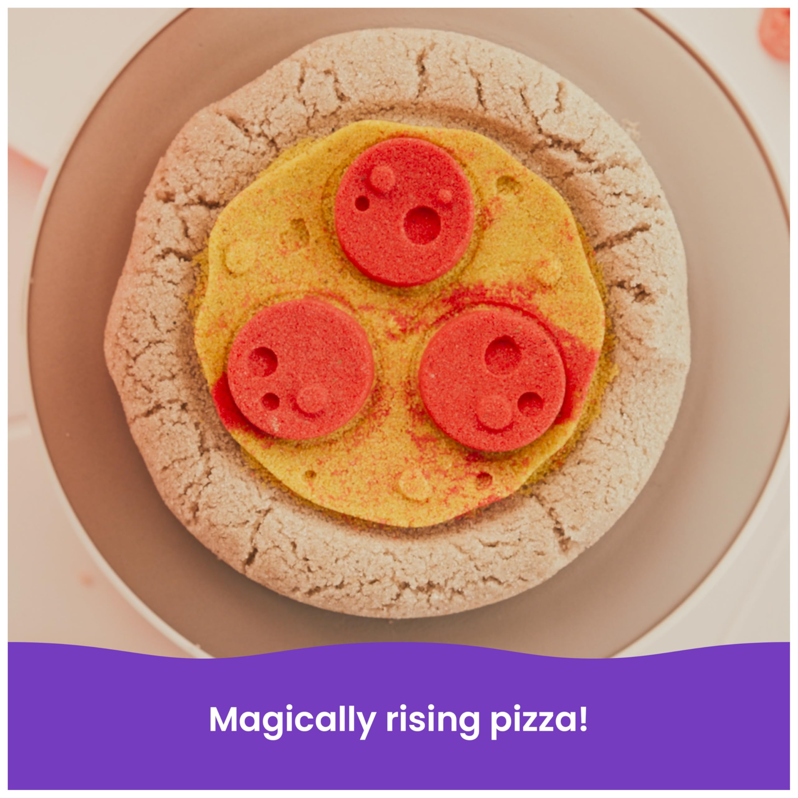 Kinetic Sand SquishPizza Rising Pizza Playset with 452g Play Sand and 5 Tools | Ages 5+ 3