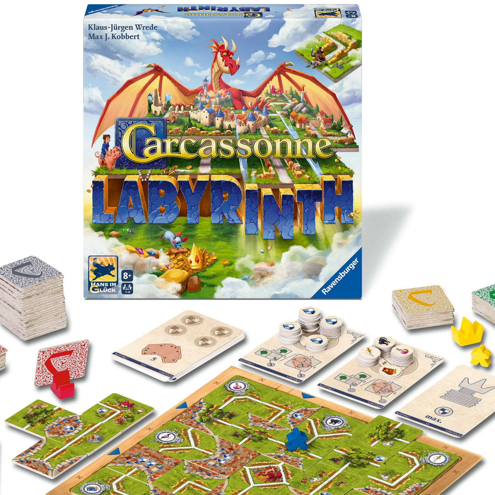 Ravensburger Carcassonne Labyrinth - Family Board Game for Ages 8+, 2-4 Players