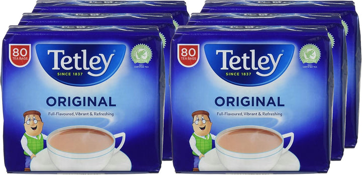 Tetley Original Tea - Black Tea Bags, 480 Bags (Pack of 6)