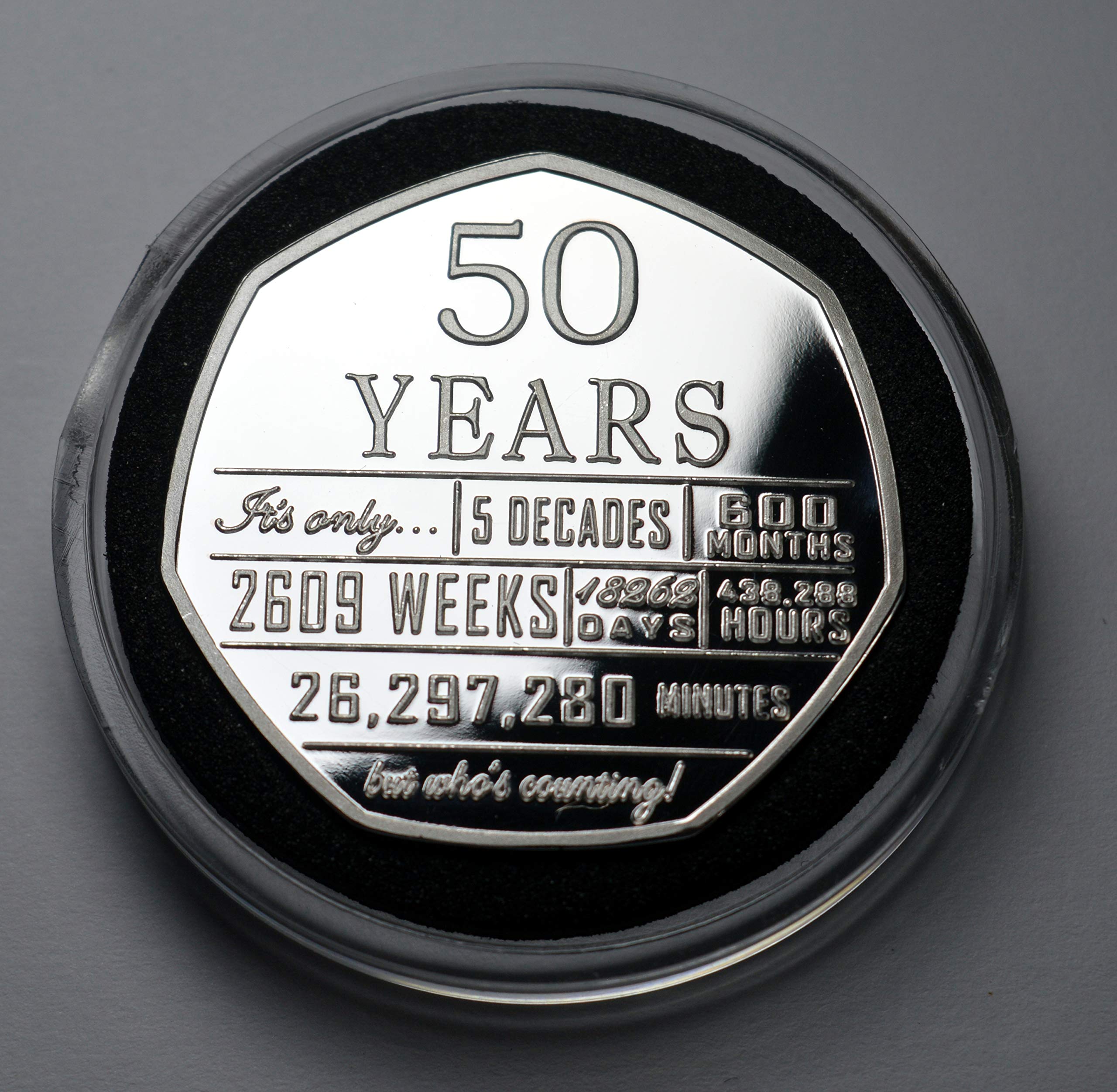 The Commemorative Coin Company 50th Birthday .999 Silver Plated Commemorative Coin 1